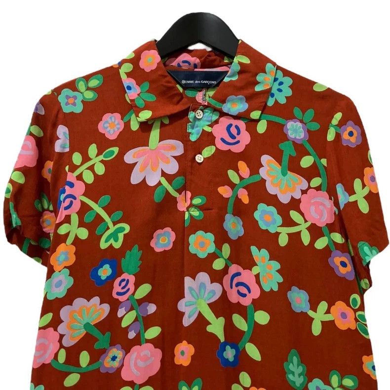 Other Comme Des Garcons Mainline Floral Shirt Dress Size S / US 4 / IT 40 - 3 Thumbnail