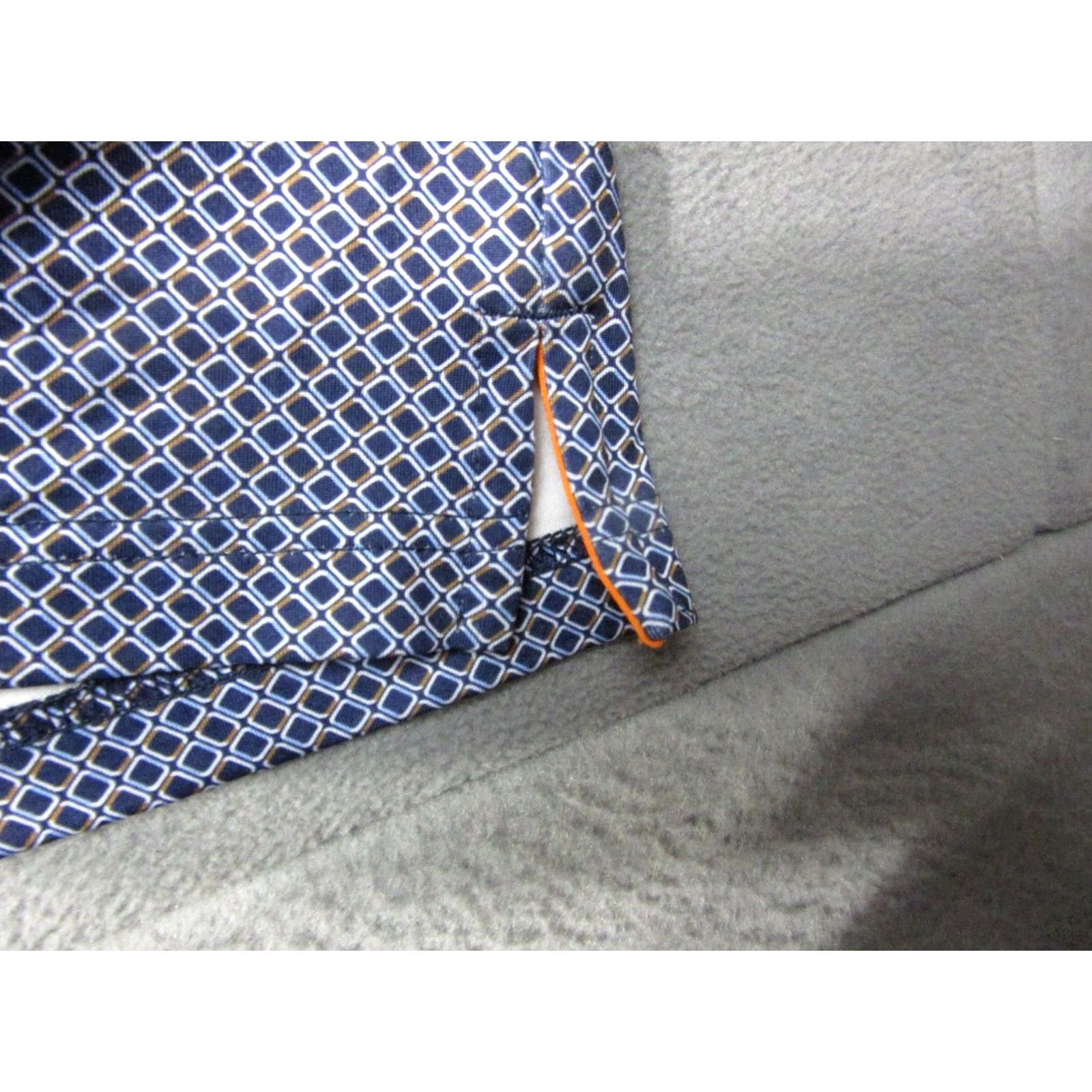 Vintage Maelreg Polo Shirt Mens 4XL Blue Geometric Golf Performance Stretch Activewear Wicking Short Sleeve Size US XXL / EU 58 / 5 - 5 Thumbnail