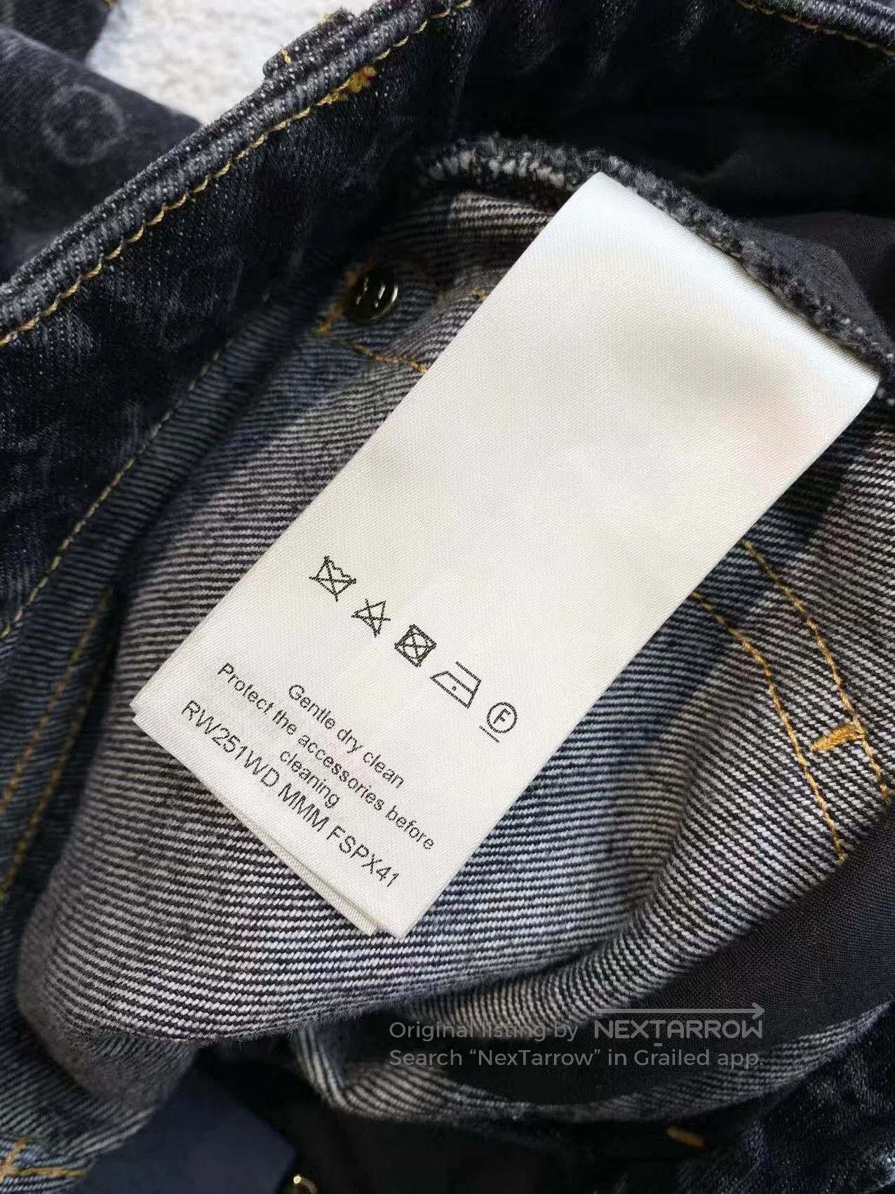 Louis Vuitton Louis Vuitton 25SS presbycribe full print jeans| Size 24" / US 00 / IT 34 - 5 Thumbnail