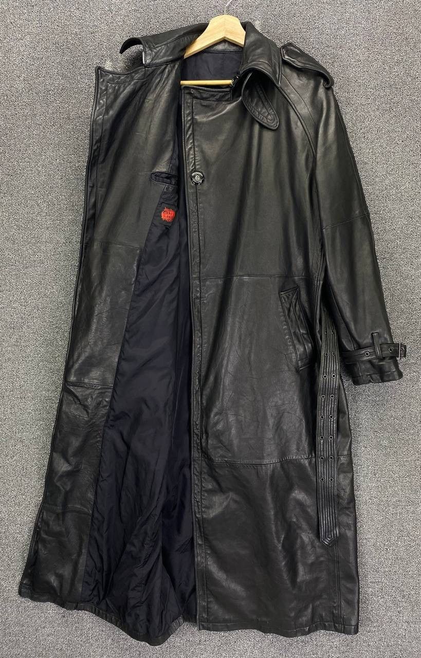 Jean Paul Gaultier × Vintage Vintage Jean Paul Gaultier Trench Coat Long Leather Jacket Size XL / US 12-14 / IT 48-50 - 7 Thumbnail