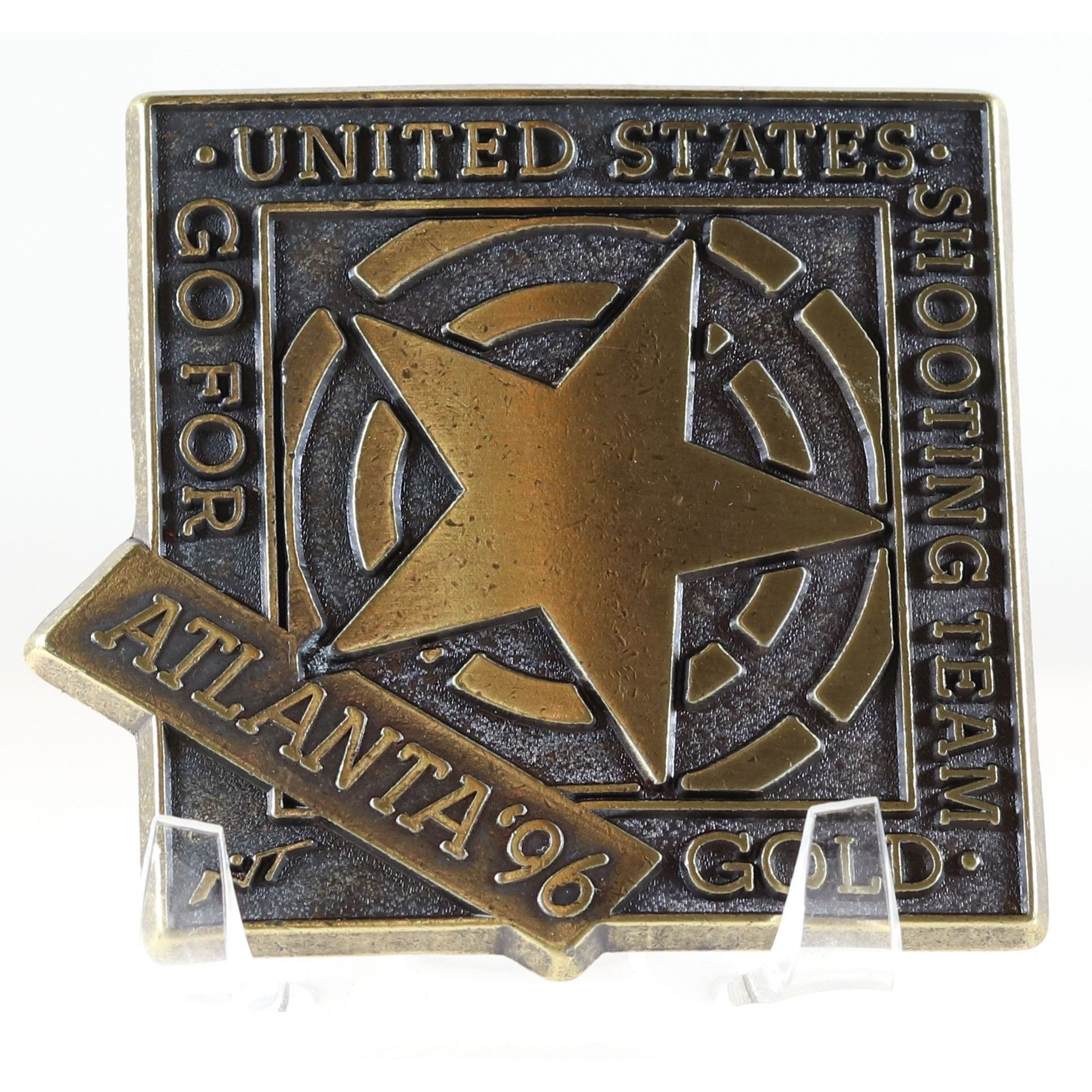 Vintage Vintage Belt Buckle United States Shooting Team Atlanta 1996 Size ONE SIZE - 1 Thumbnail