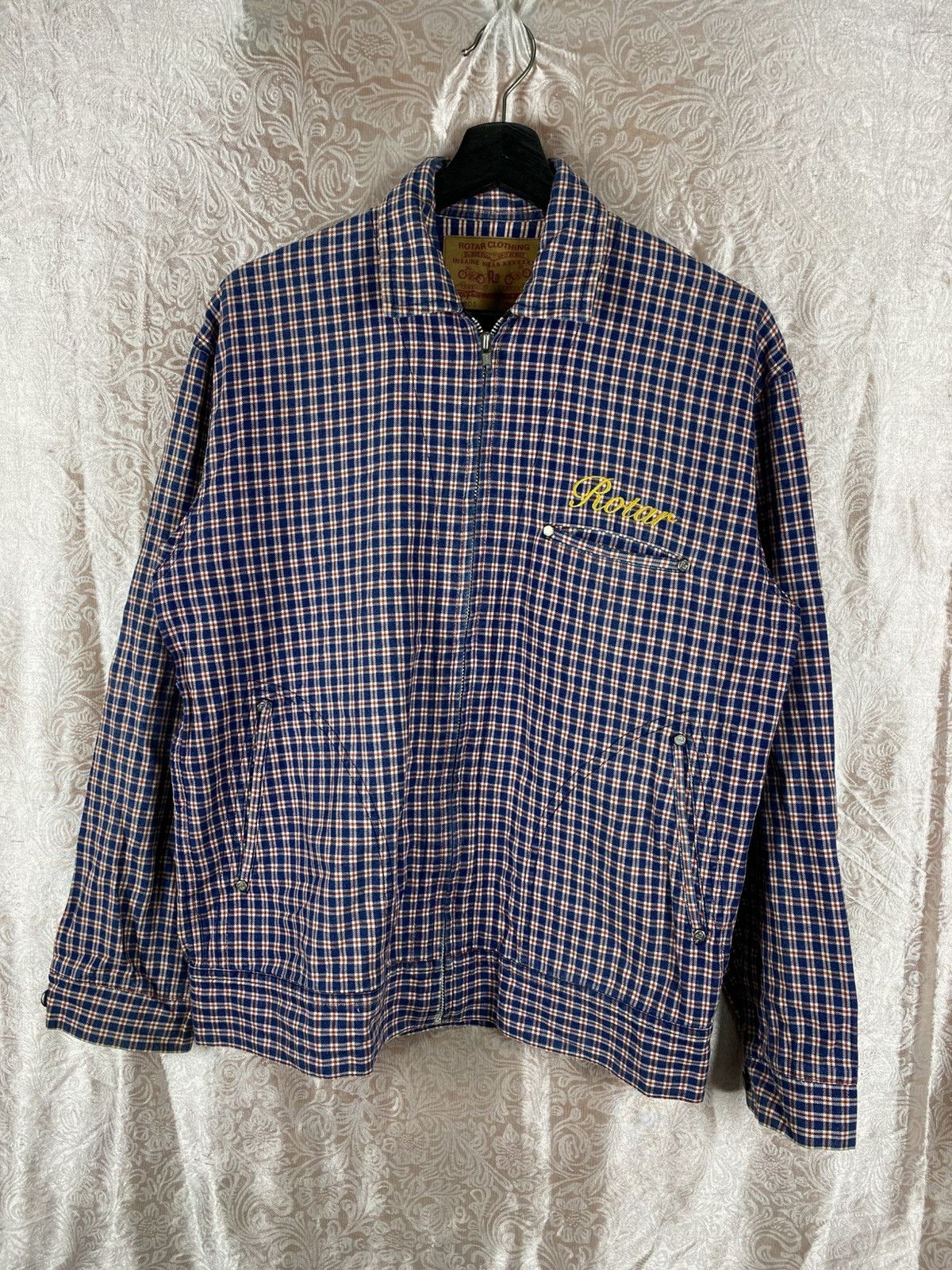 Japanese Brand Rotar Clothing Plaid Zip Jacket Insane Wear Japan Streetwear Size US L / EU 52-54 / 3 - 3 Thumbnail