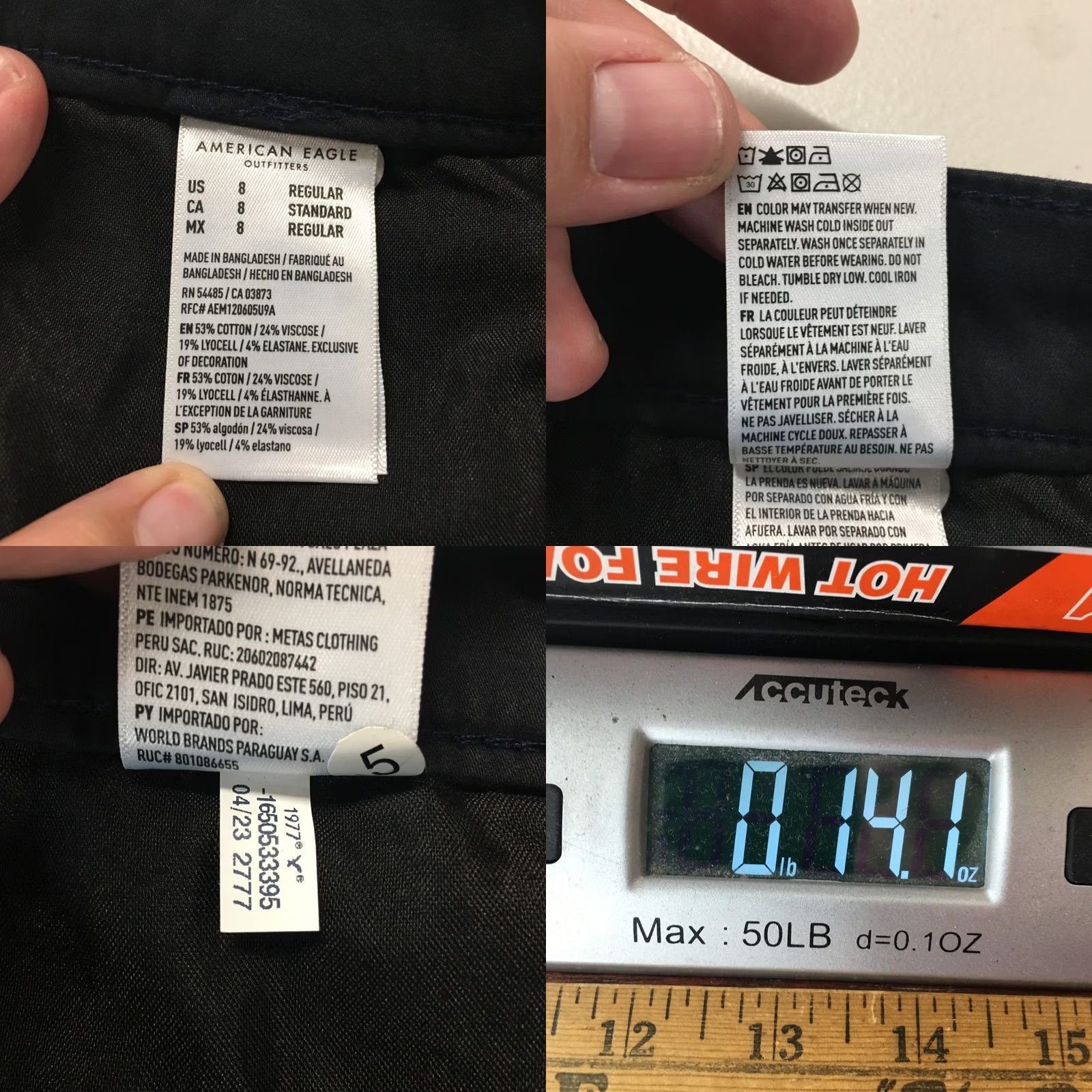 American Eagle Outfitters American Eagle Outfitters Pants Womens 8 Regular Ankle Blue Cotton Blend Skinny Clothing Size 30" / US 8 / IT 44 - 10 Thumbnail