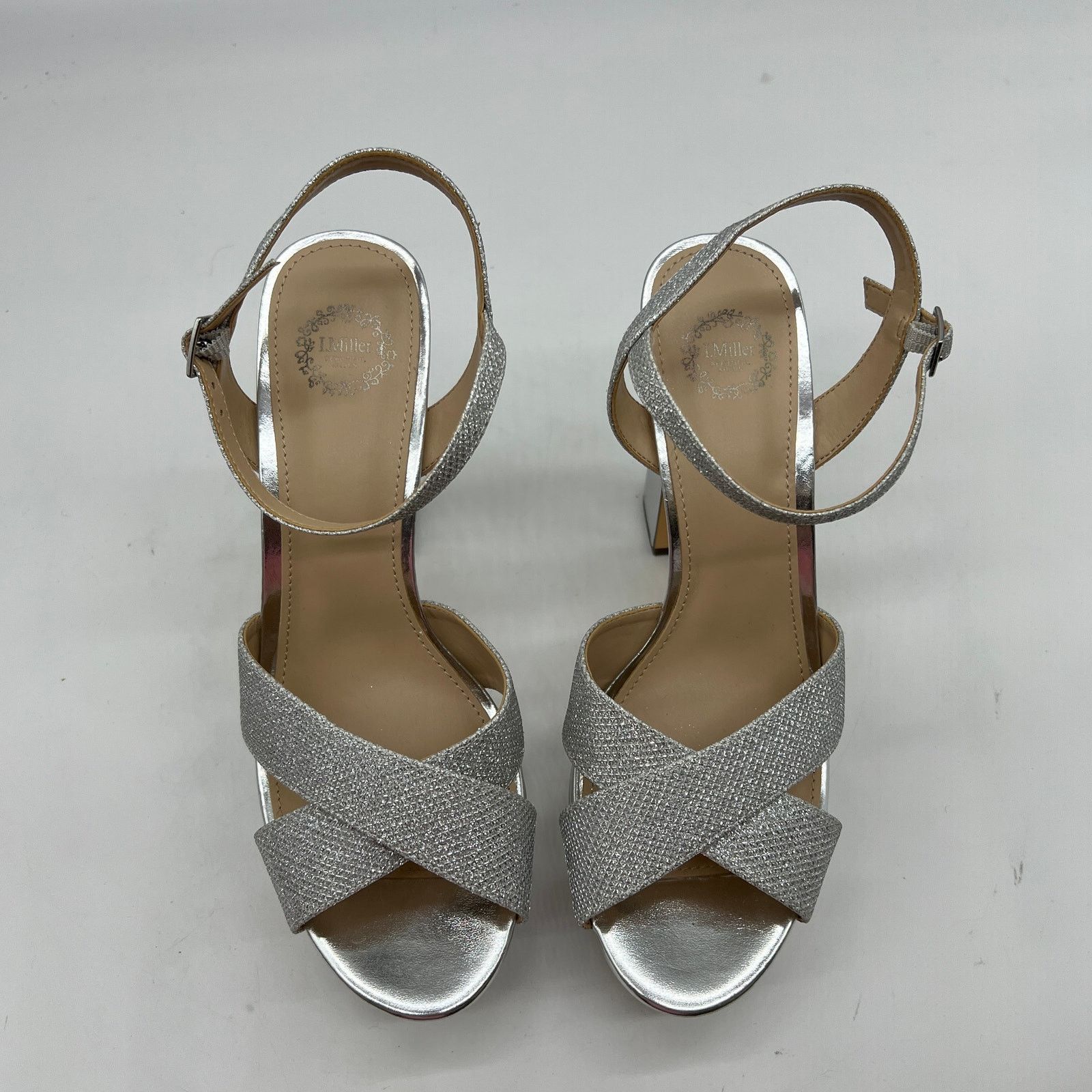 Other I. Miller Womens Samien Heeled Sandals Silver Size US 9 / IT 39 - 2 Thumbnail