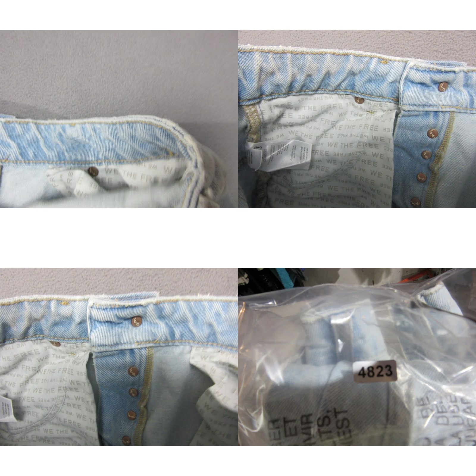 Free People Free People Jeans Women 24 Blue Wide-Leg Mid Distressed We The Free Bohemian Button Zipper 5-Pocket Denim Casual Womens Size 42" / US 20 - 10 Thumbnail