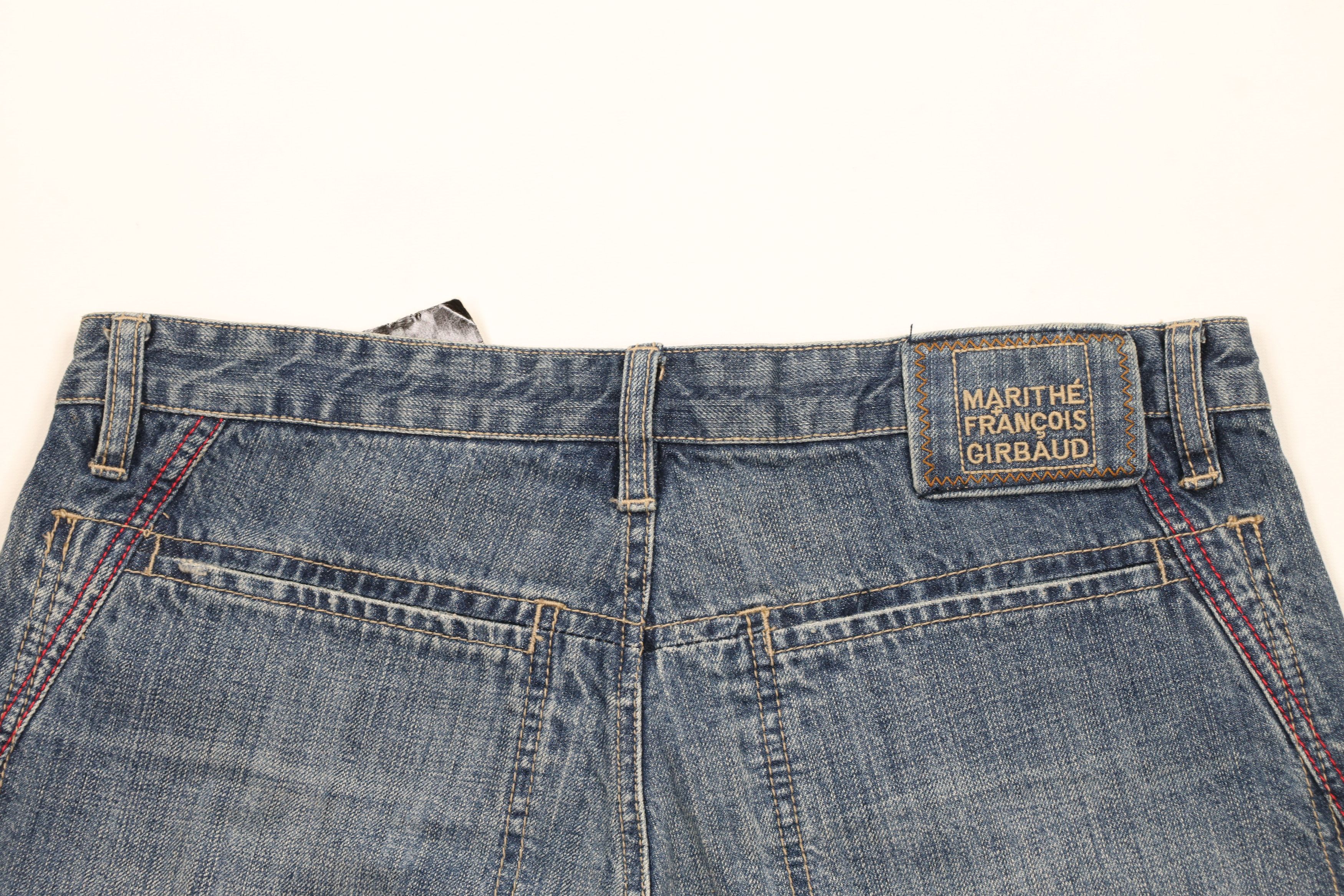 Marithe + Francois Girbaud × Vintage NOS Vintage 90s Marithe Francois Girbaud Denim Shorts Blue Size US 32 / EU 48 - 8 Thumbnail