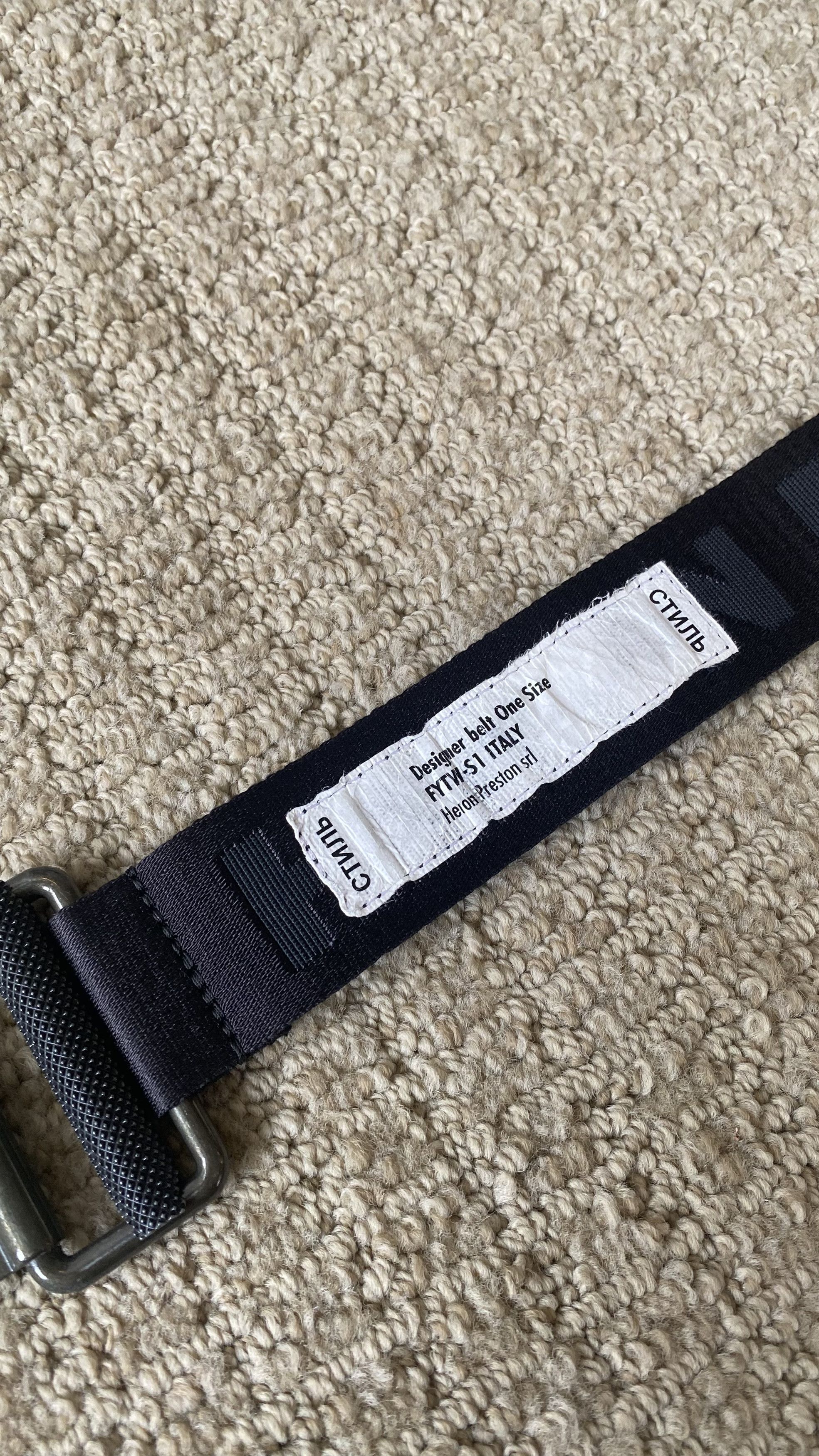 Heron Preston Relfective Tape Belt 'Black' - NEW Size ONE SIZE - 2 Thumbnail
