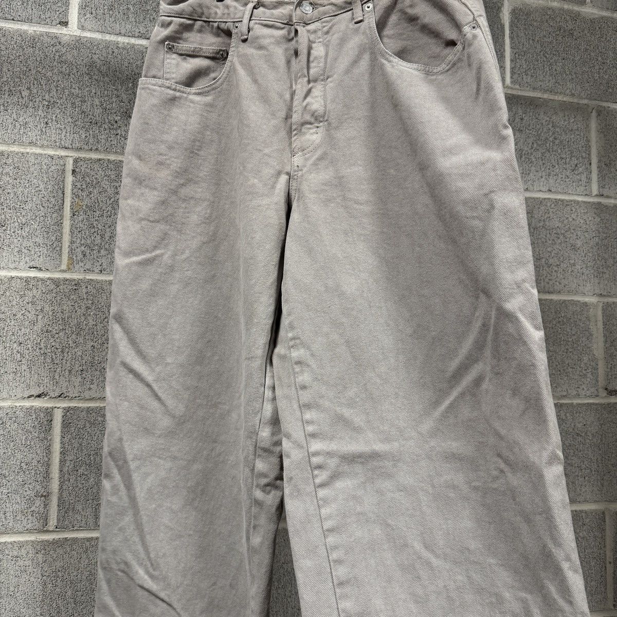 Vintage 90s Guess Baggy Wide Leg Grey Jeans Skater ERD Grunge USA Size US 32 / EU 48 - 8 Thumbnail
