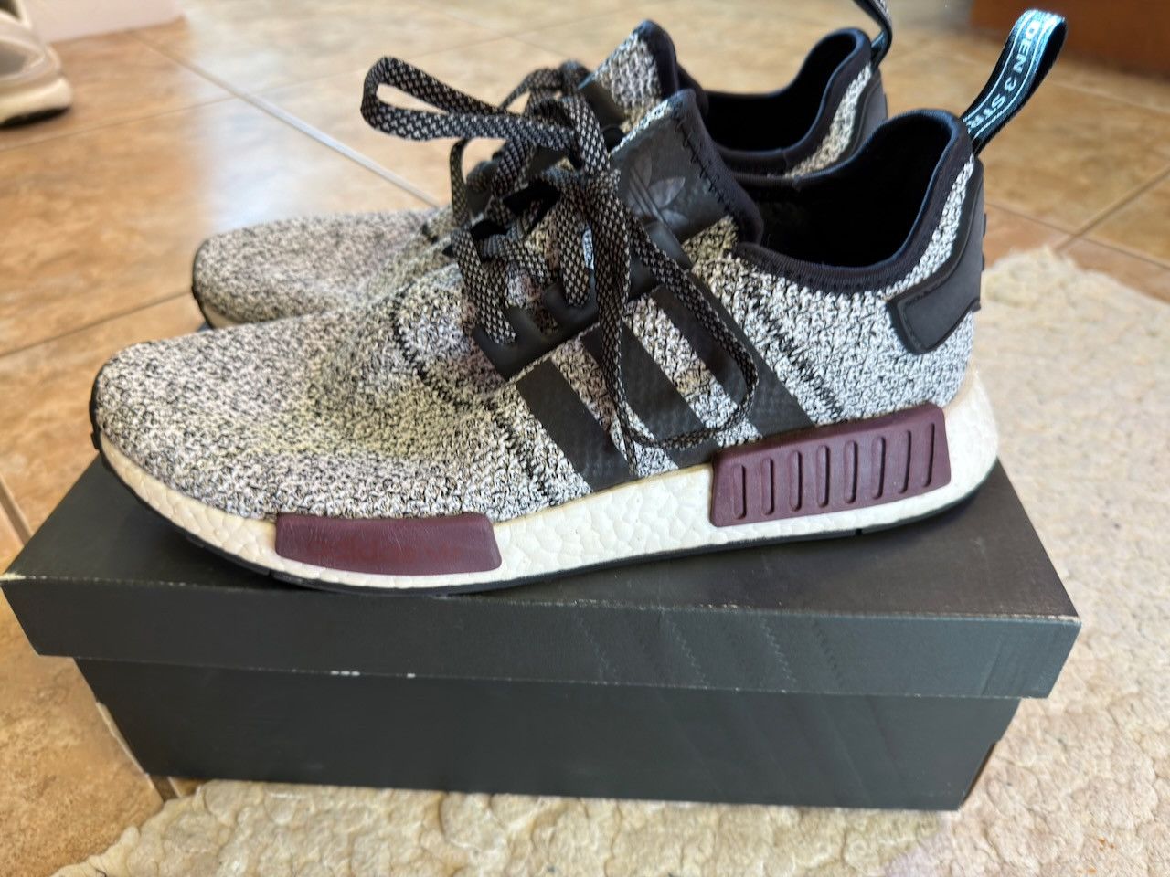 Adidas adidas NMD R1 Champs Burgundy Grey B39506 Size US 11 / EU 44 - 4 Thumbnail