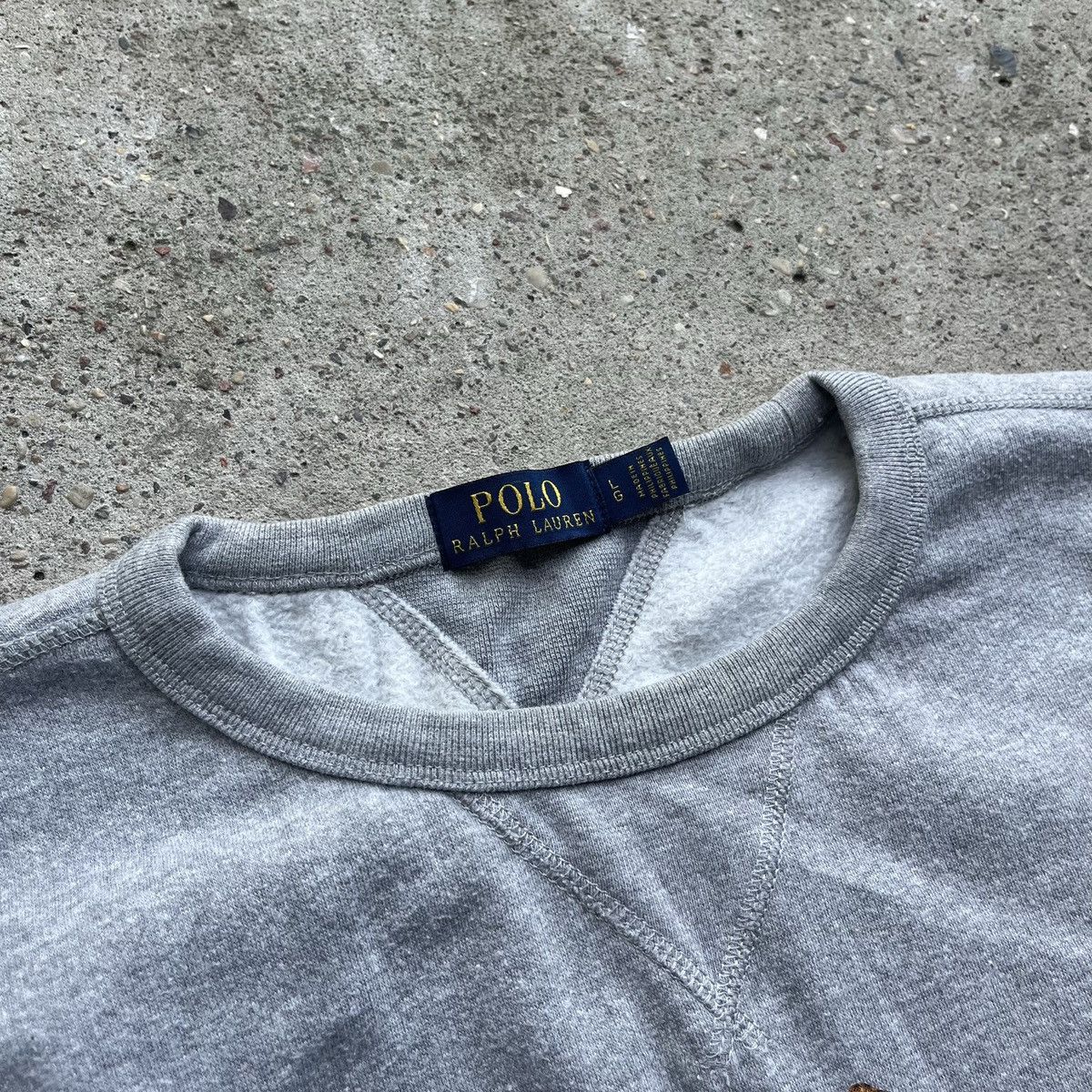 Polo Ralph Lauren × Ralph Lauren Ralph lauren polo bear crewneck sweatshirt L grey classy Size US L / EU 52-54 / 3 - 3 Thumbnail