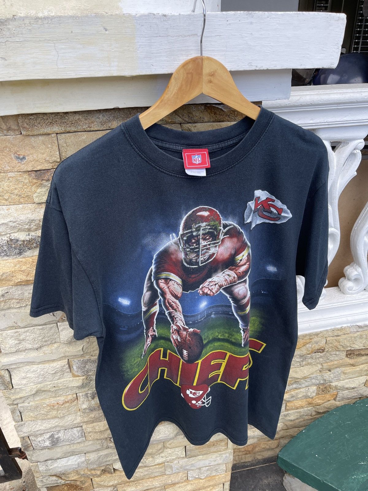 NFL Rare🔥Vintage Kansas City CHIEFS T Shirt Size US L / EU 52-54 / 3 - 5 Thumbnail