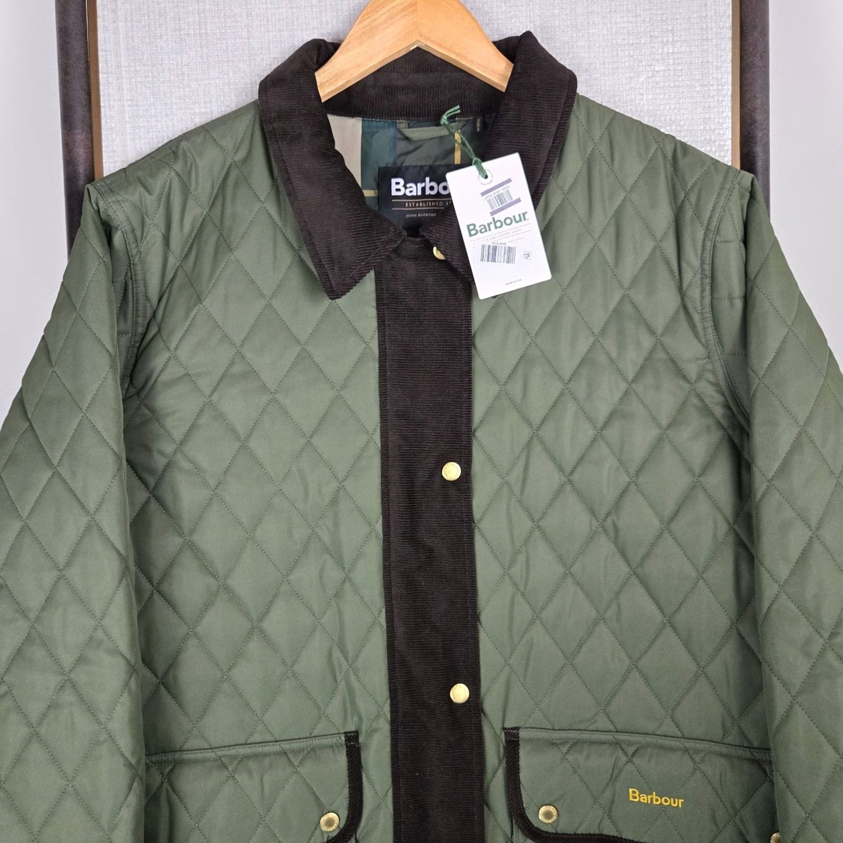 Barbour Barbour Jacket Coat 3X Full Zip Insulated Quilted Corduroy Olive Drab Green Women’s 3XL Long Sleeve Size XXL / US 16-18 / IT 52-54 - 2 Thumbnail