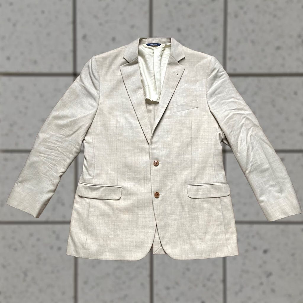 Brooks Brothers Brooks Brothers Blazer Mens Size 43L Tan Wool Jacket 2 Button Fitzgerald 1818 Size 46R - 1 Thumbnail