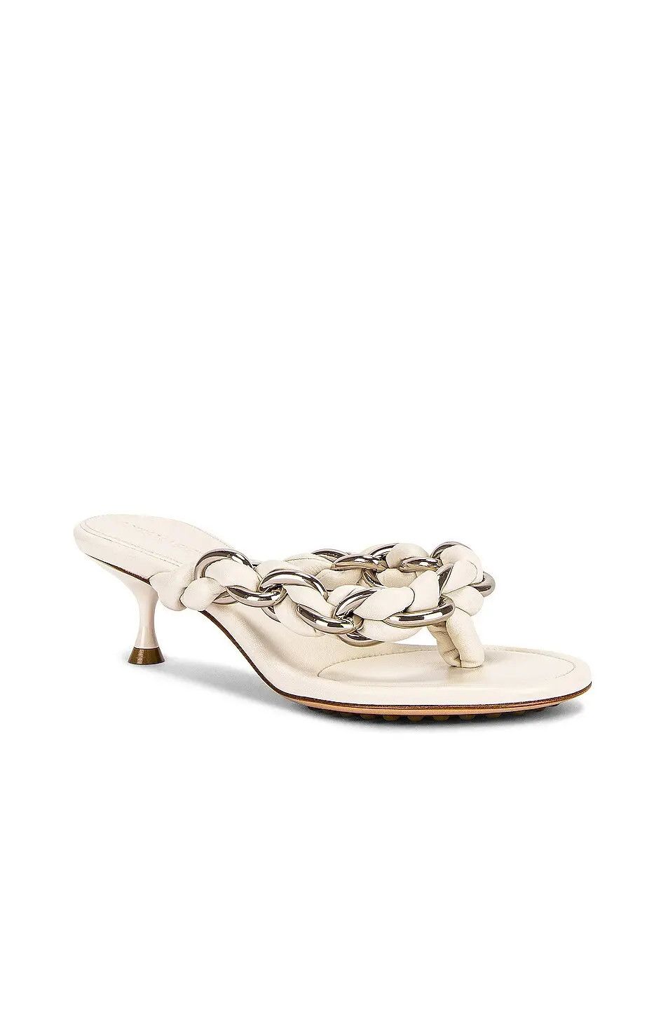 Bottega Veneta o1n1vont0126 Dot Sandals in White Size US 4 / IT 34 - 2 Thumbnail