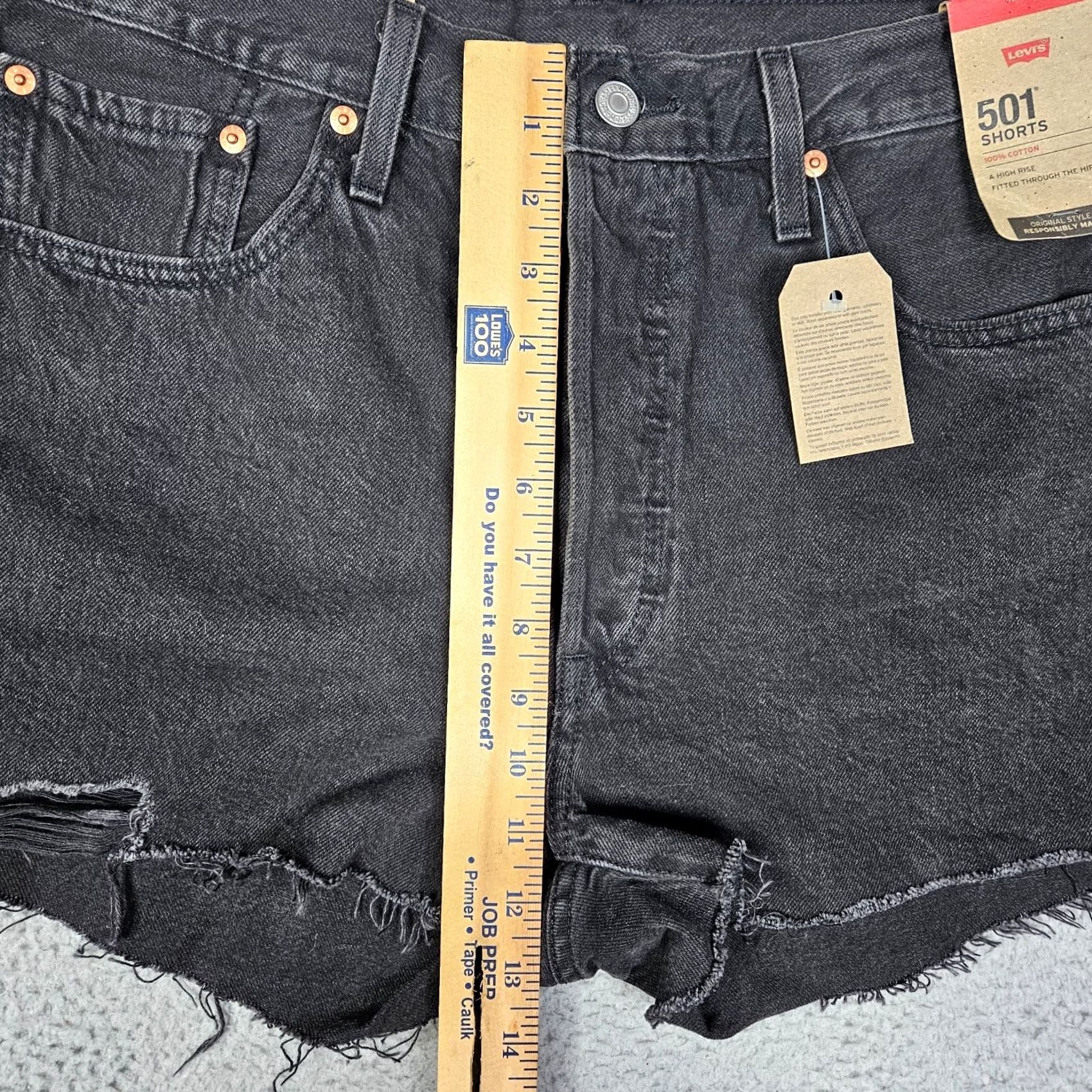 Levi's Levi's 501 Cotton High Rise Fitted Through the hip Light black Short Size 32 NEW Size 24" / US 00 / IT 34 - 2 Thumbnail