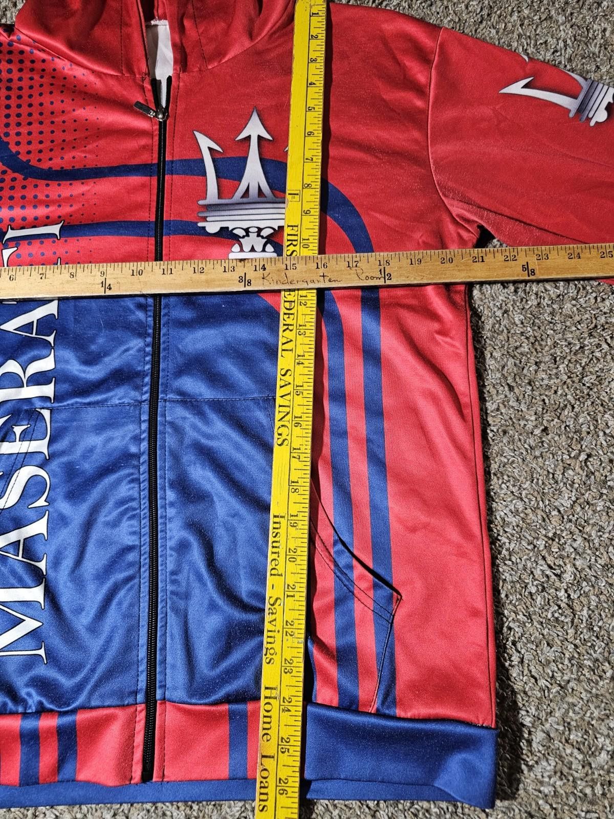 The Unbranded Brand Maserati Fullzip hoodie Red Blue logo NO SIZE Size US M / EU 48-50 / 2 - 5 Thumbnail