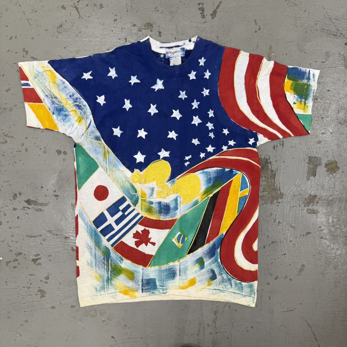 Arts & Science Vintage All Over Print Country Flag Tee Size US L / EU 52-54 / 3 - 1 Thumbnail