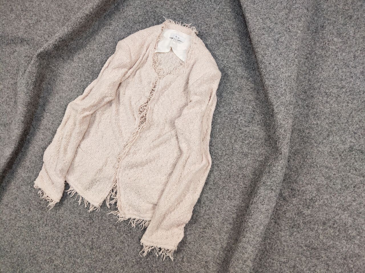 Iro IRO Shavani design open-front boucle Beige Blazer Jacket Size M / US 6-8 / IT 42-44 - 3 Thumbnail