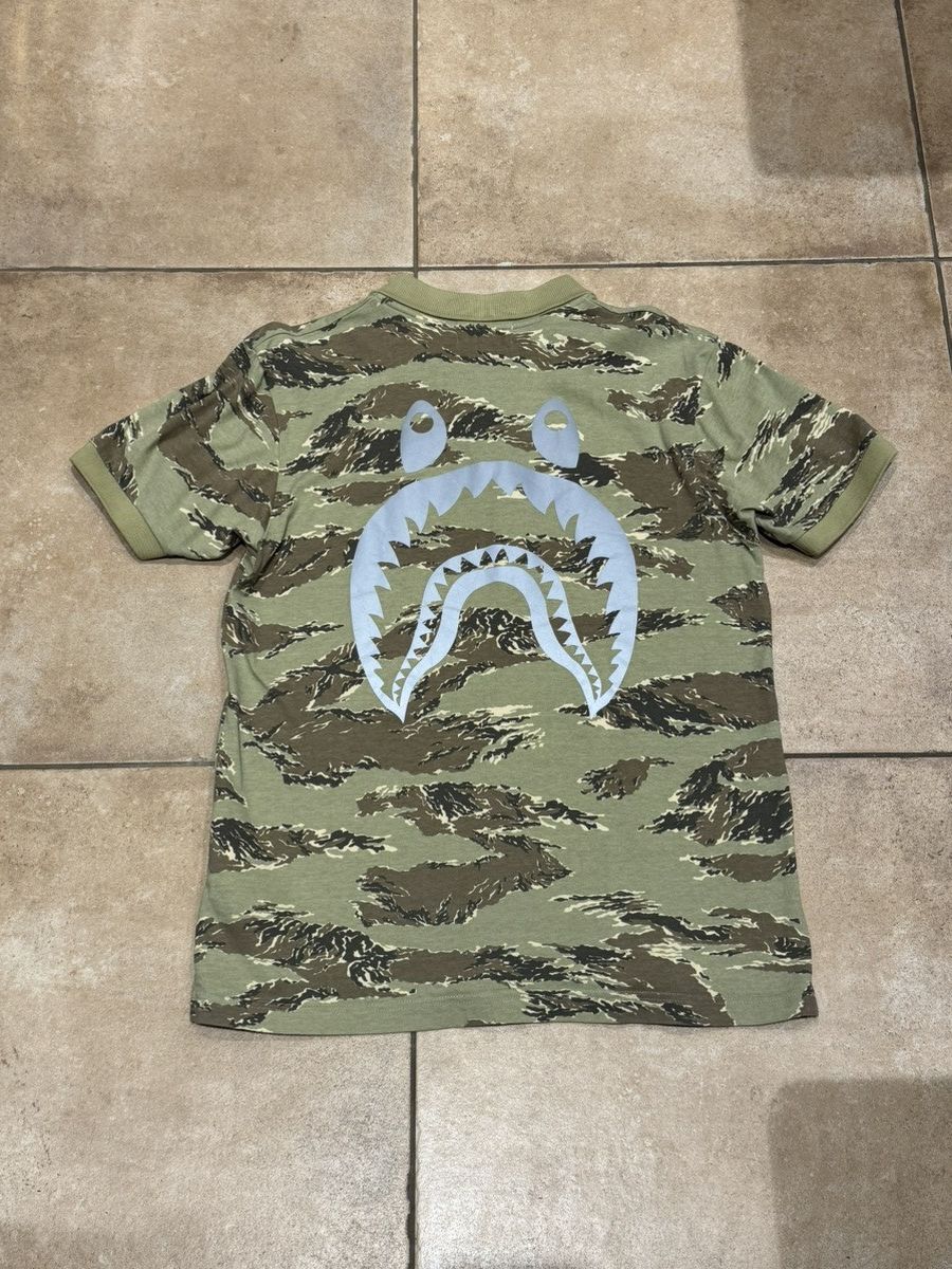 Bape Tiger Camo Shark Polo Size US M / EU 48-50 / 2 - 2 Thumbnail