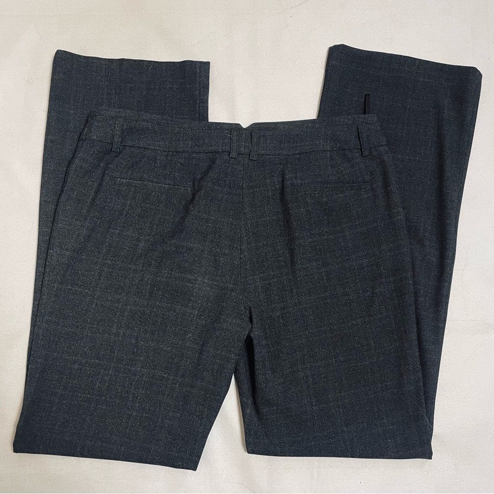 Other Amanda & Chelsea Dark Grey Straight Leg Plaid Pants Size 10 Size 32" / US 10 / IT 46 - 3 Thumbnail