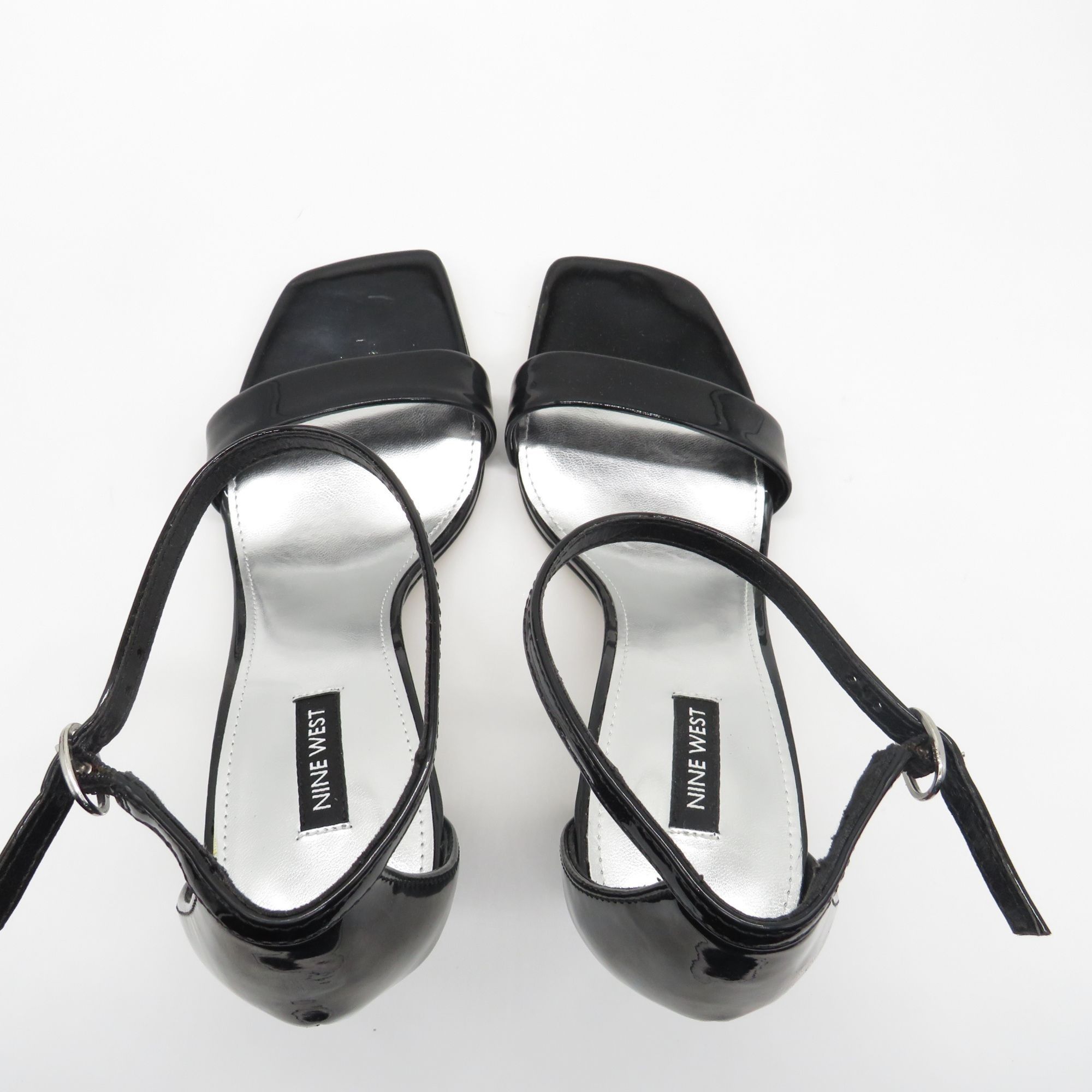 Nine West Nine West Black Patent Leather Block Heel Ankle Strap Sandal Size US 11 / IT 41 - 4 Thumbnail