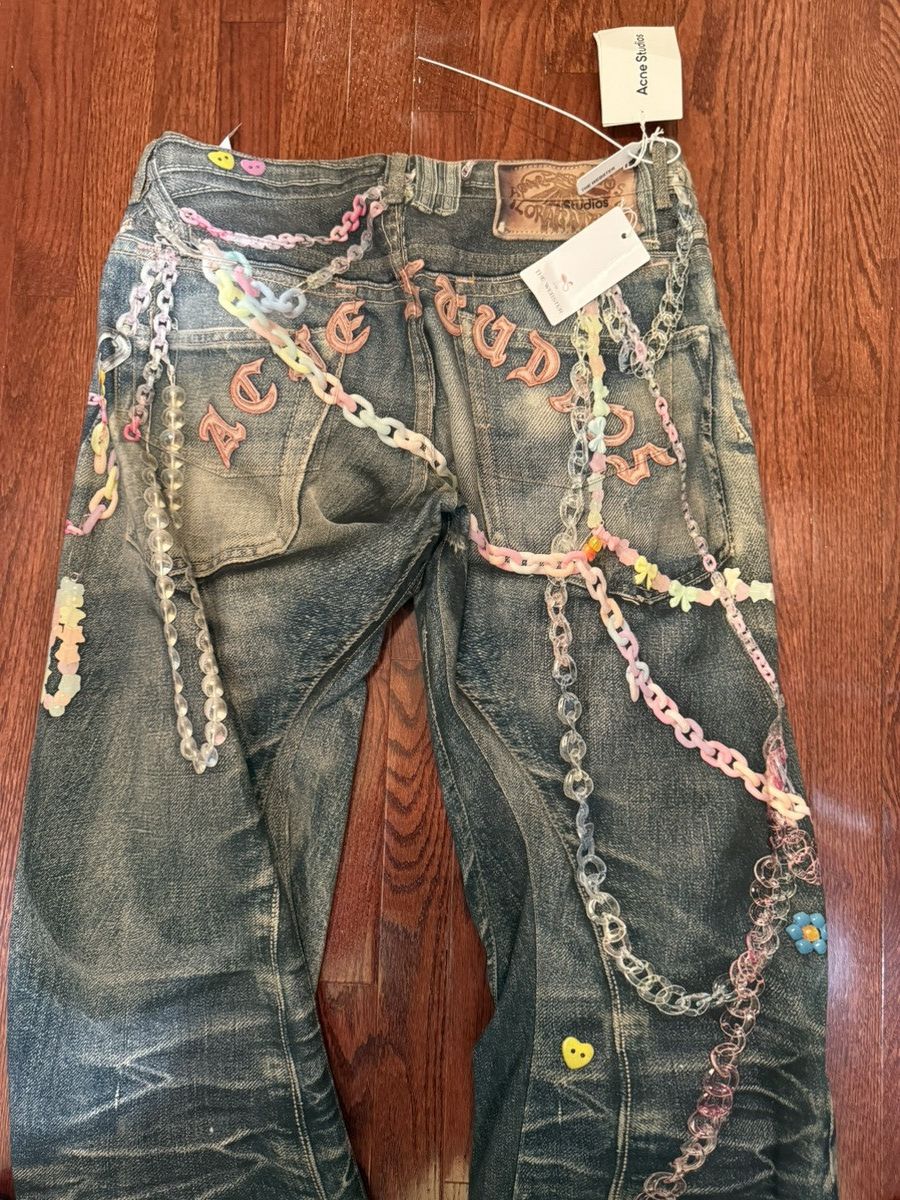 Acne Studios Acne Studio 2006 Trompe Kawaii Chain Jeans Size US 36 / EU 52 - 7 Thumbnail