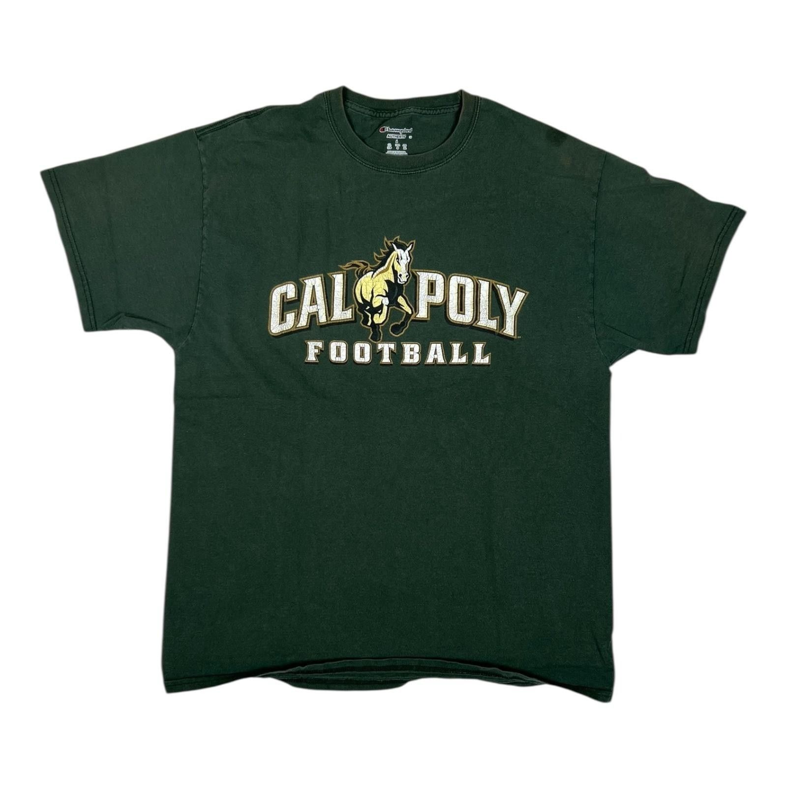 Champion Vintage Cal Poly Mustangs Shirt Mens M/L Green NCAA Football Size US M / EU 48-50 / 2 - 1 Thumbnail