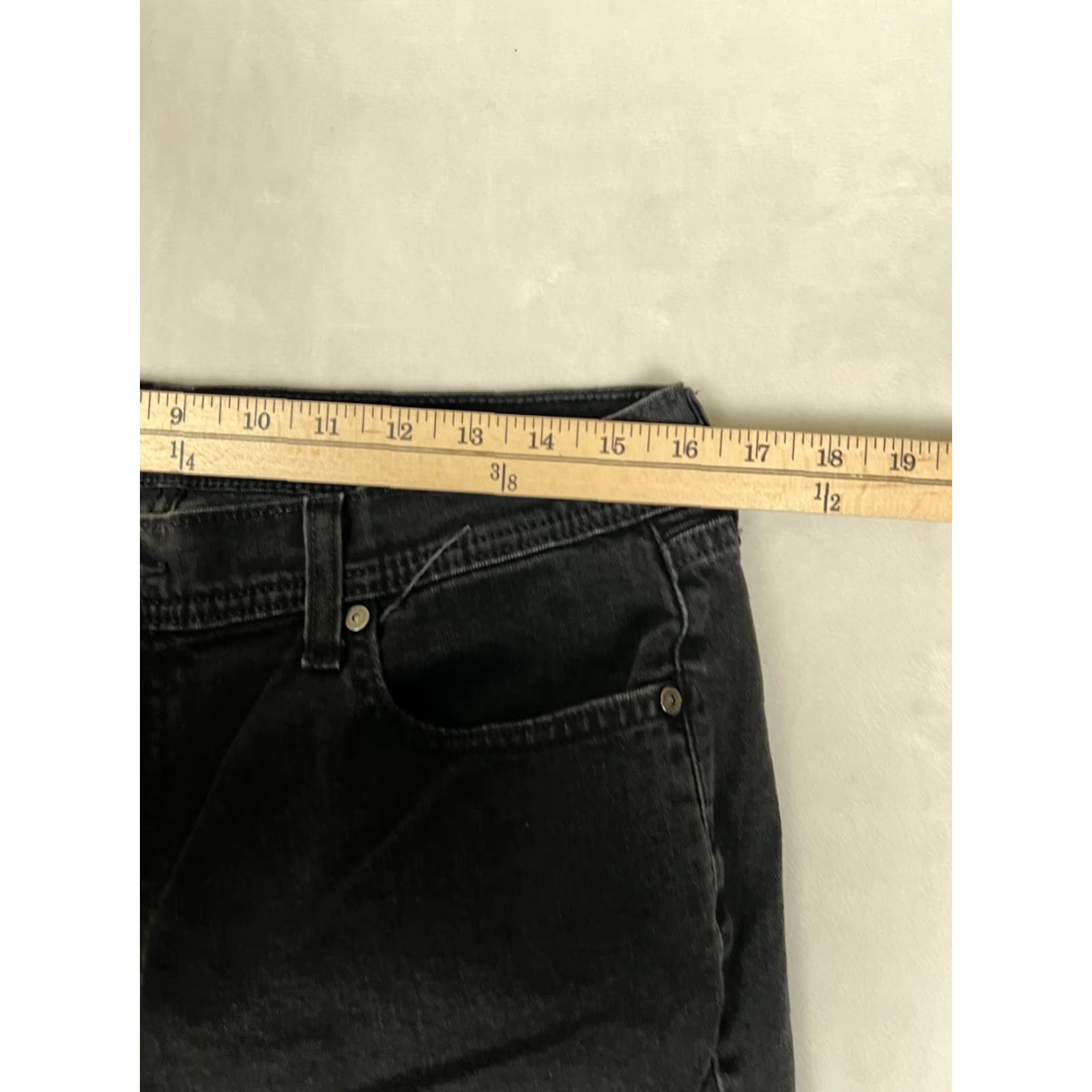 Levi's VINTAGE Levi’s 505 Straight Leg Stretch Women’s Black Jeans 12 S/C Y2K Size 34" / US 12 / IT 48 - 6 Thumbnail