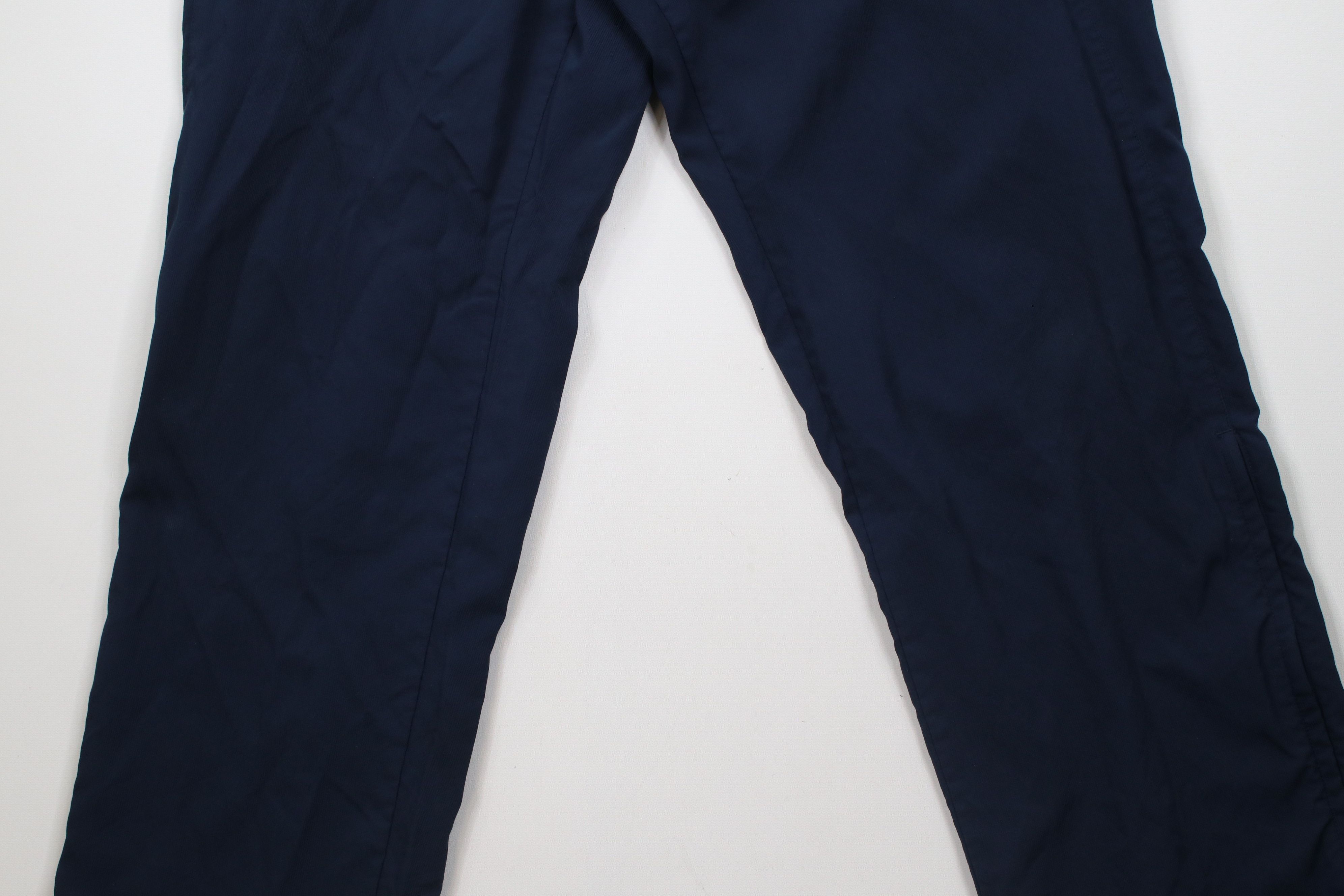 Nike × Vintage Vintage Y2K Nike Mini Swoosh Ribbed Wide Leg Pants Blue Size US 38 / EU 54 - 3 Thumbnail