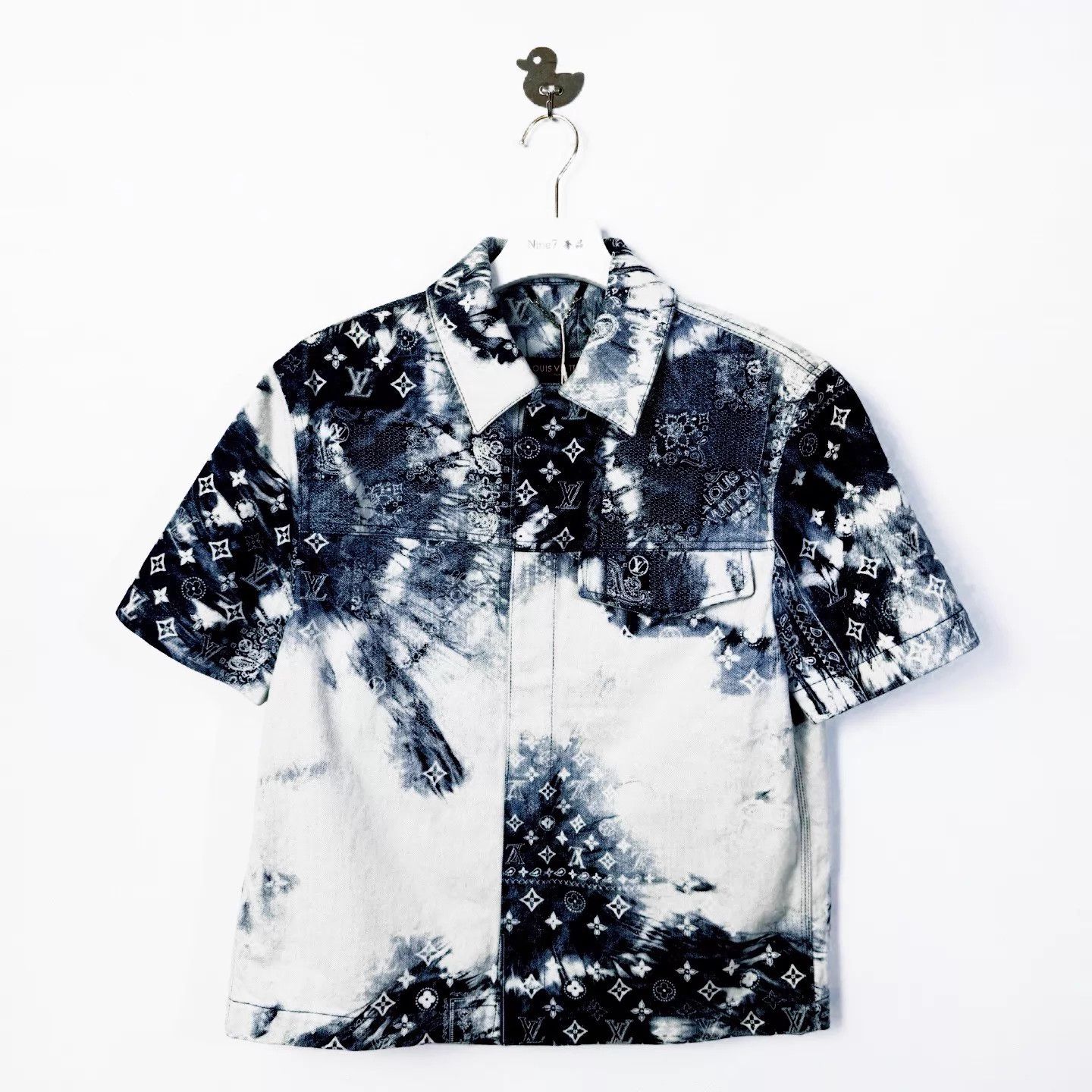 Louis Vuitton LV Denim Shirt Jacket - Cashew TieDye Full Logo XS Size US XS / EU 42 / 0 - 1 Thumbnail