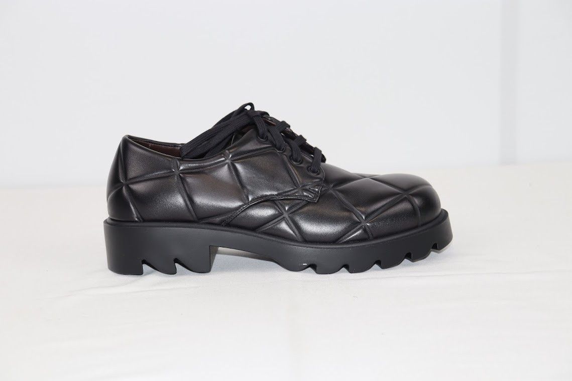 Bottega Veneta o1rshd1 Q.2 / Quilted Nappa Leather Strut Derby Shoes Size US 9 / EU 42 - 4 Thumbnail