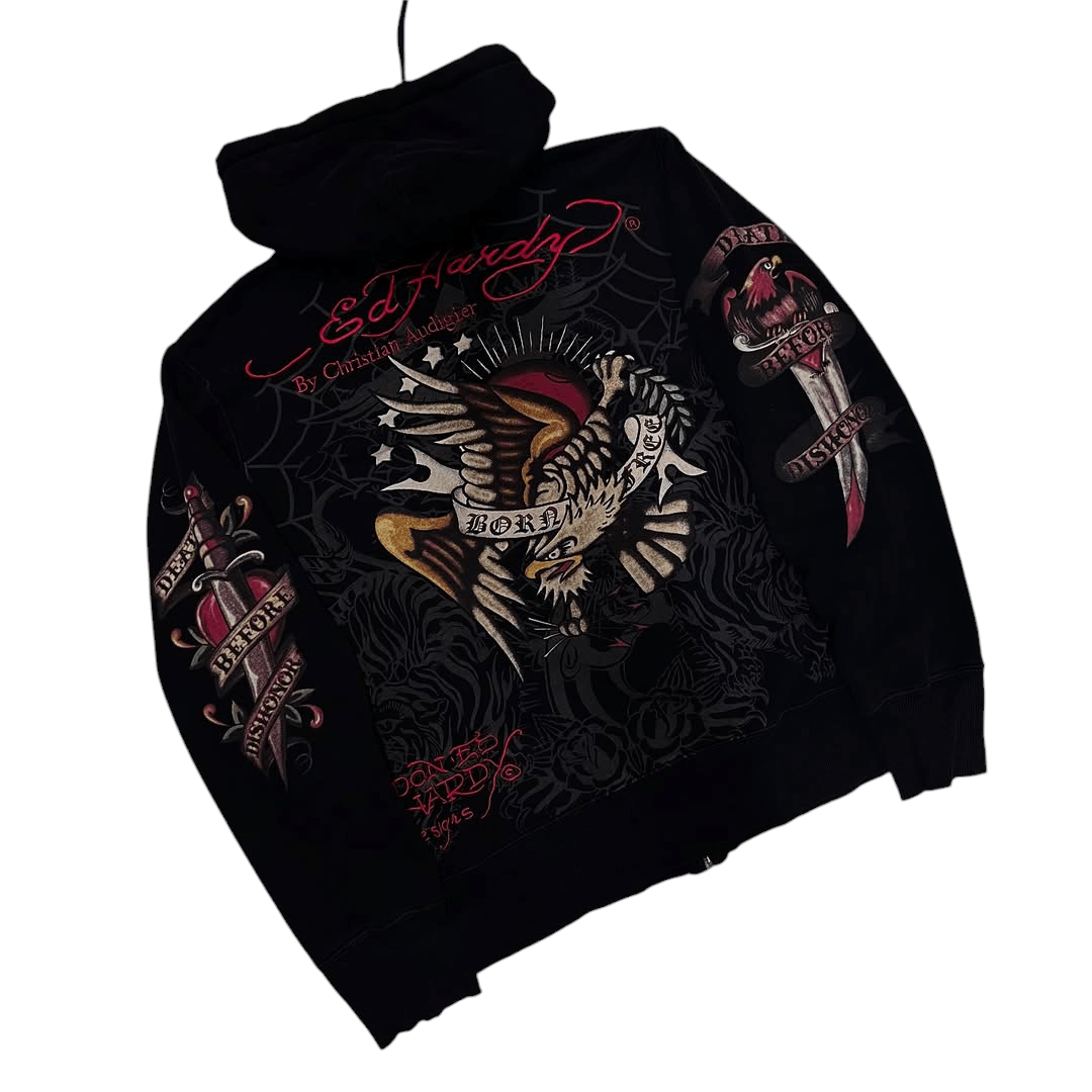 Christian Audigier × Ed Hardy Crazy 🔥 Vintage ED Hardy ' American Eagle 🦅' Zipper Jacket Size US M / EU 48-50 / 2 - 6 Thumbnail