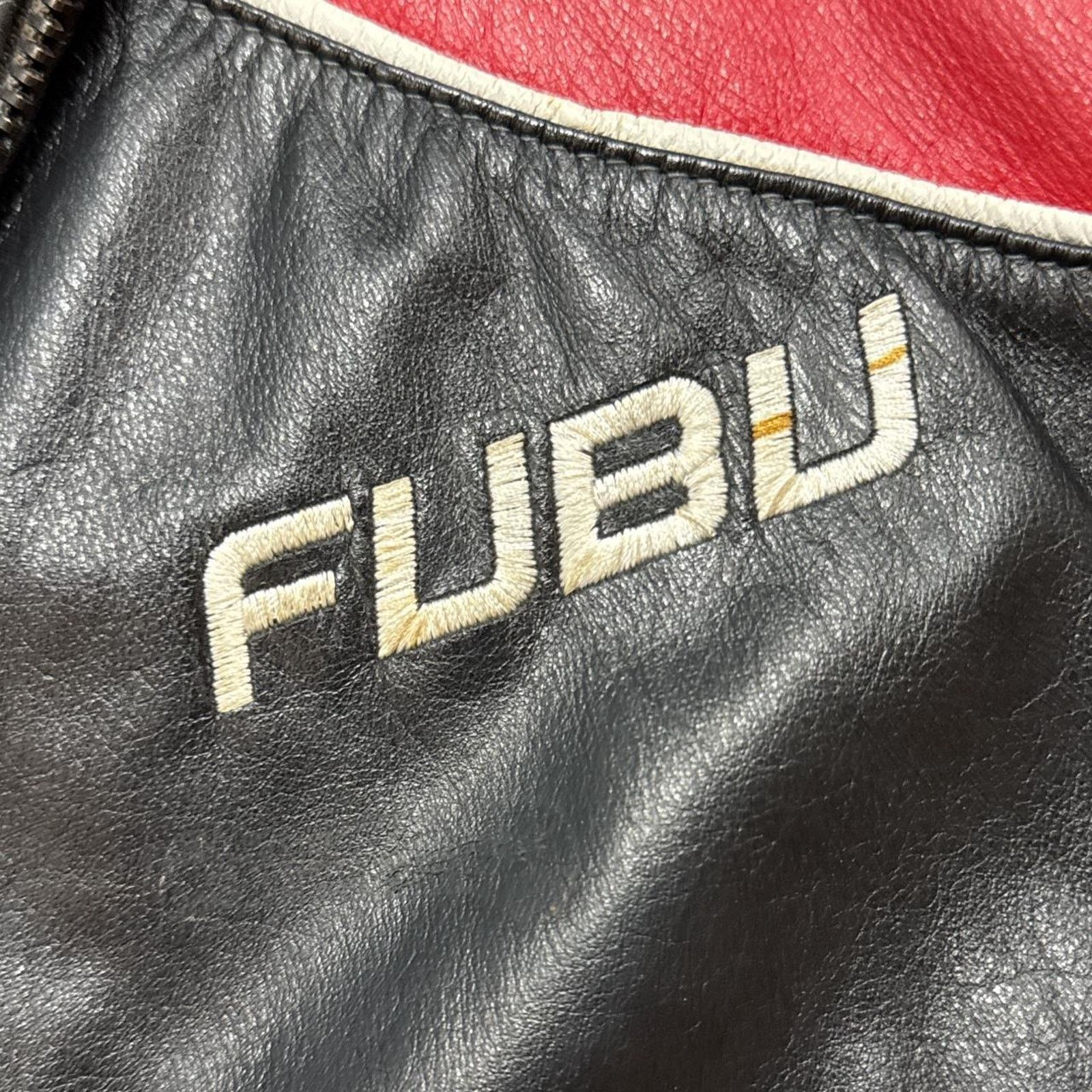 Fubu × Vintage Vintage 2000s Fubu Philadelphia 76ers NBA Leather Jacket Size US XL / EU 56 / 4 - 7 Thumbnail