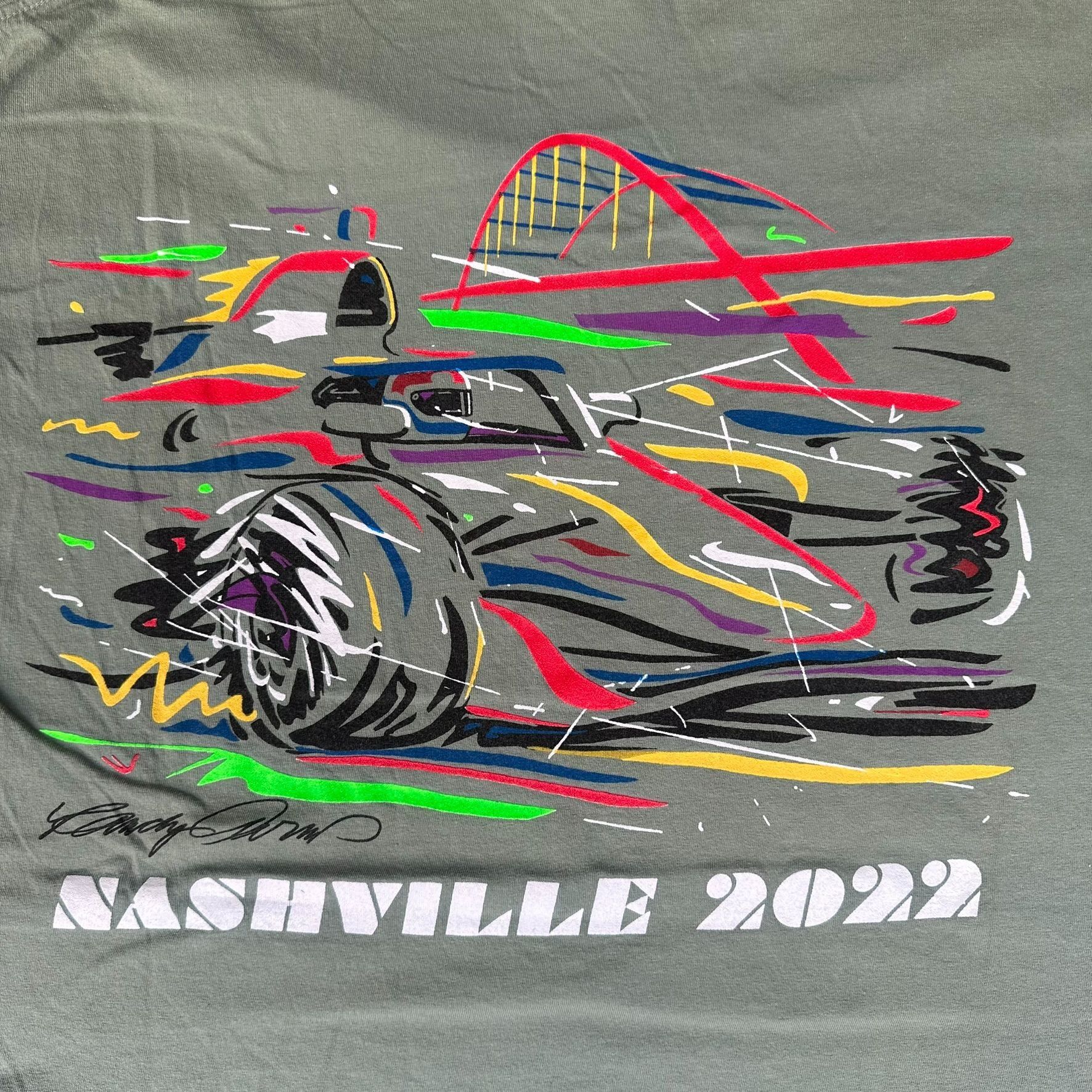 Fruit Of The Loom Nashville Music City Grand Prix 2022 Indy Car T-Shirt Abstra Size US L / EU 52-54 / 3 - 2 Thumbnail