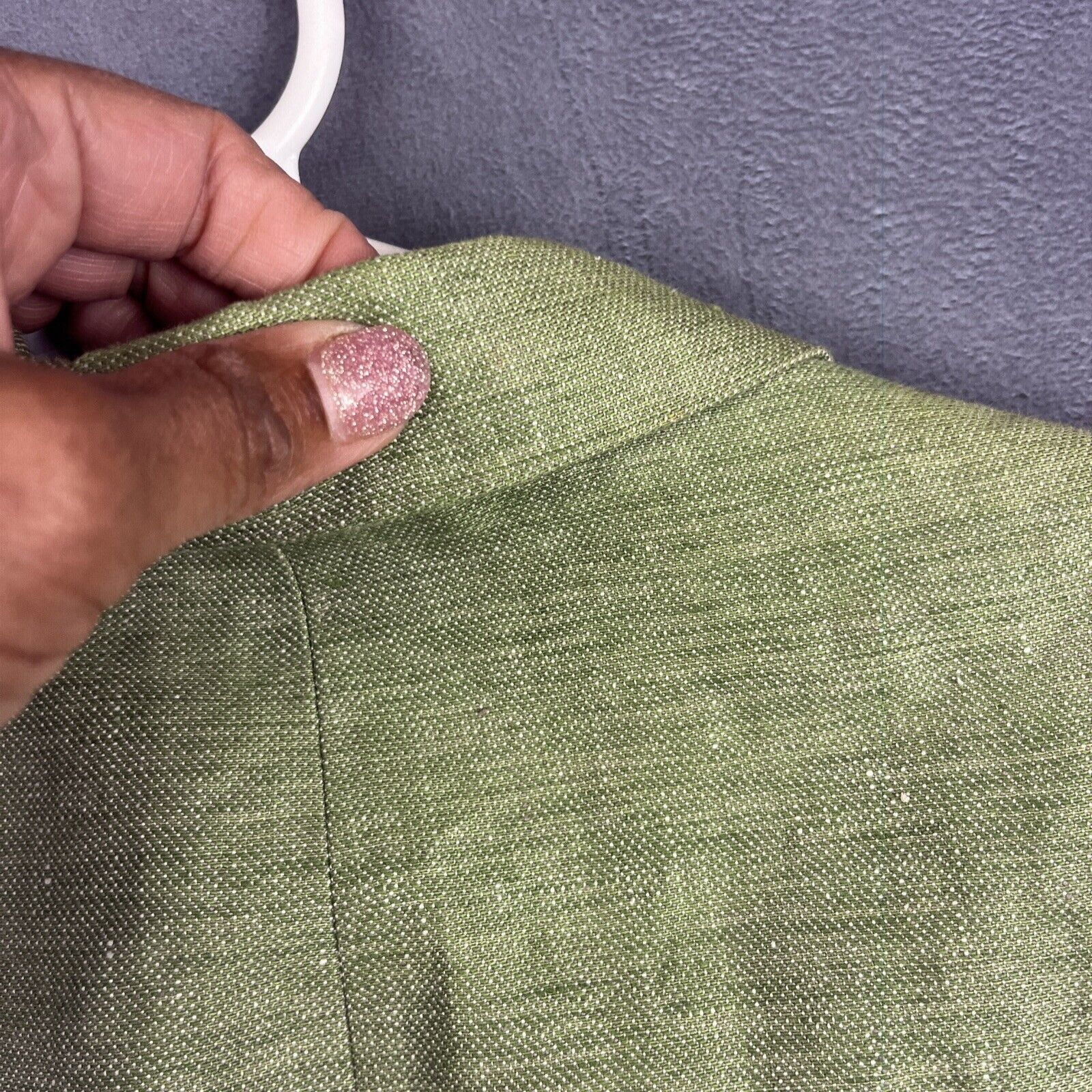 Other Le Suit Petite 100% Linen Blazer Jacket Women 12P Green Vtg Size XL / US 12-14 / IT 48-50 - 10 Thumbnail