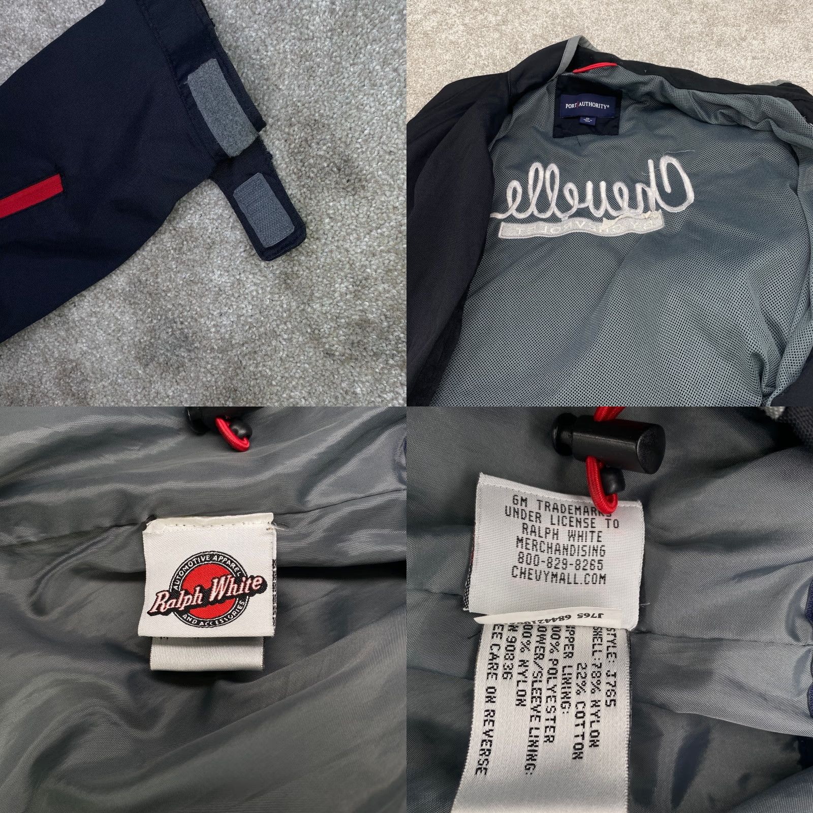 Vintage VINTAGE Chevelle Ralph White Embroidered Aviator Jacket Mens XL Black Gray Nylon 6967 Size US XL / EU 56 / 4 - 8 Thumbnail