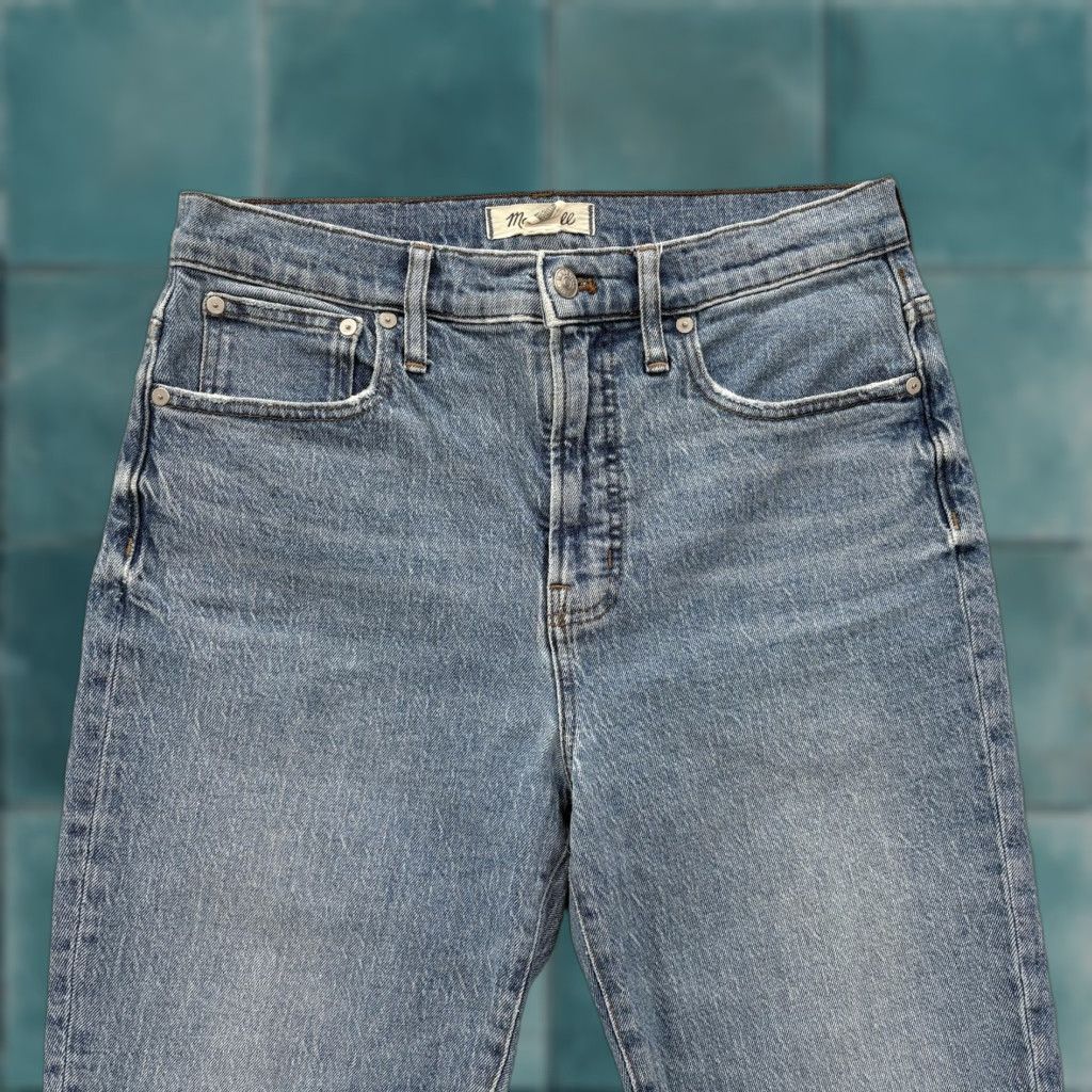 Madewell Madewell Jeans Womens 29 Blue Medium Wash High Rise Cropped Slim 5-Pocket Denim Cotton Spandex Zip Fabric Size 29" - 1 Thumbnail