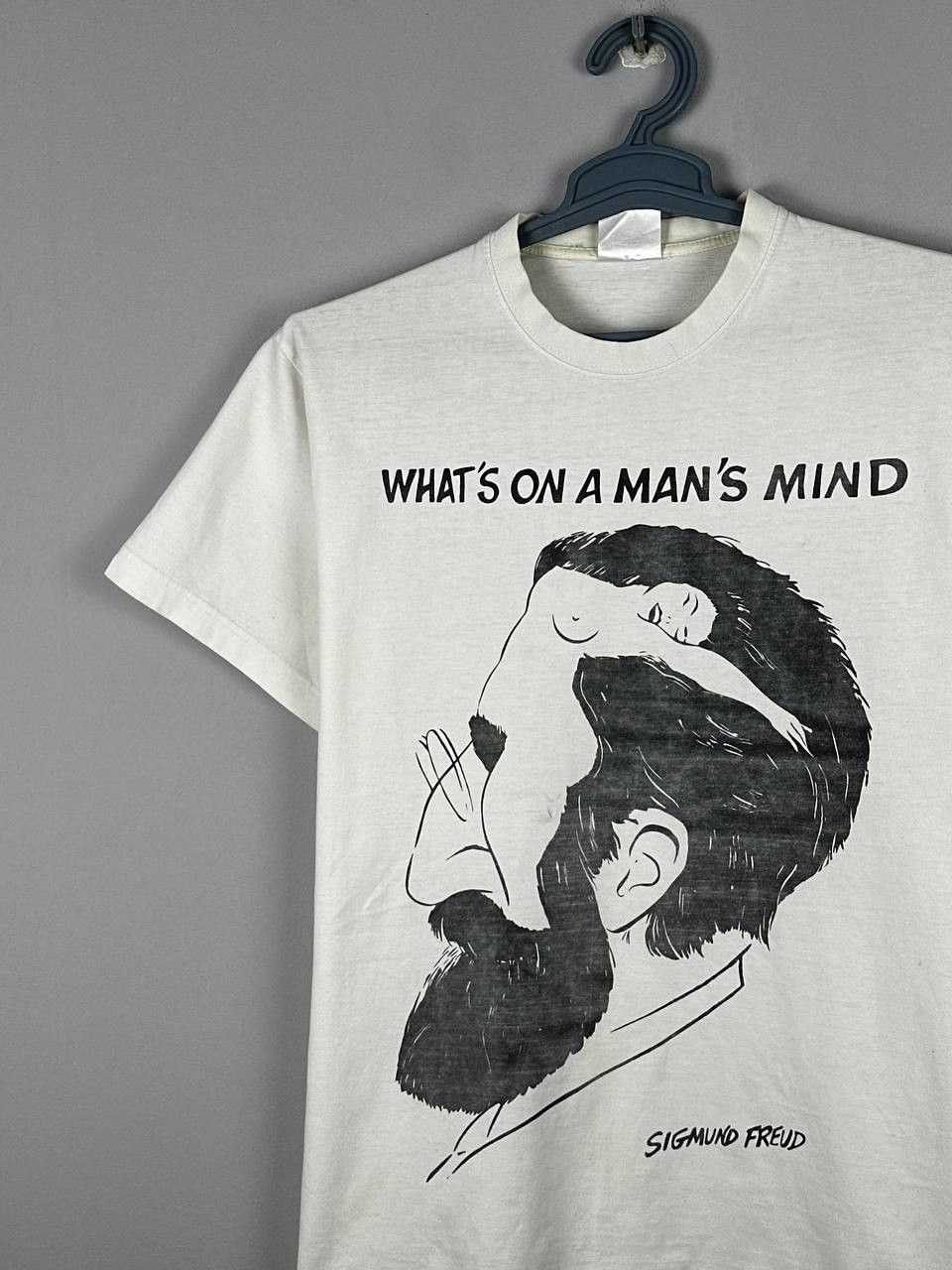 Vintage Vintage Sigmund Freud What On Mens Mind Graphic Tee Size US M / EU 48-50 / 2 - 3 Thumbnail