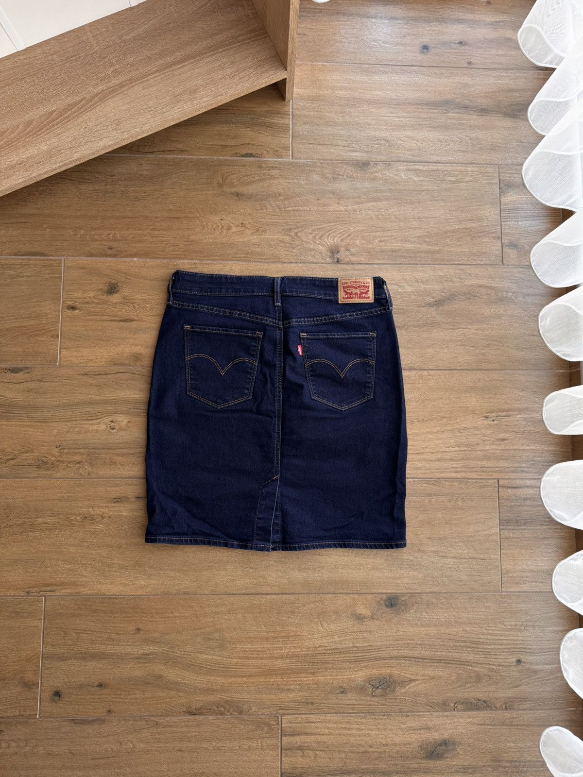 Japanese Brand × Levi's × Vintage Vintage Levi’s Deep Navy Denim Japanese Mini Skirt Size 28" / US 6 / IT 42 - 4 Thumbnail