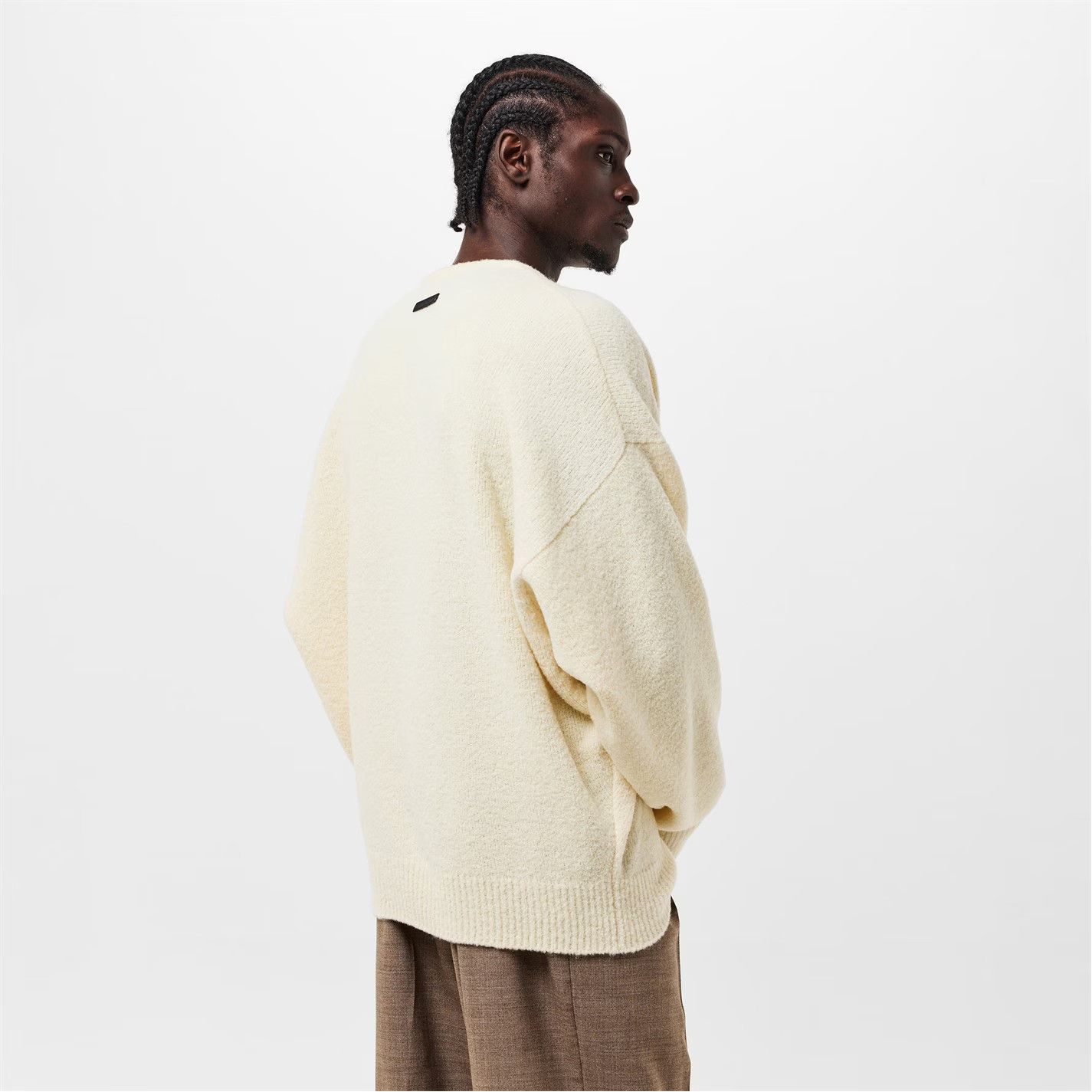 Fear of God o1g2r1mq0426 Relaxed Fit Crew Neck Jumper in Cream Size US M / EU 48-50 / 2 - 4 Thumbnail