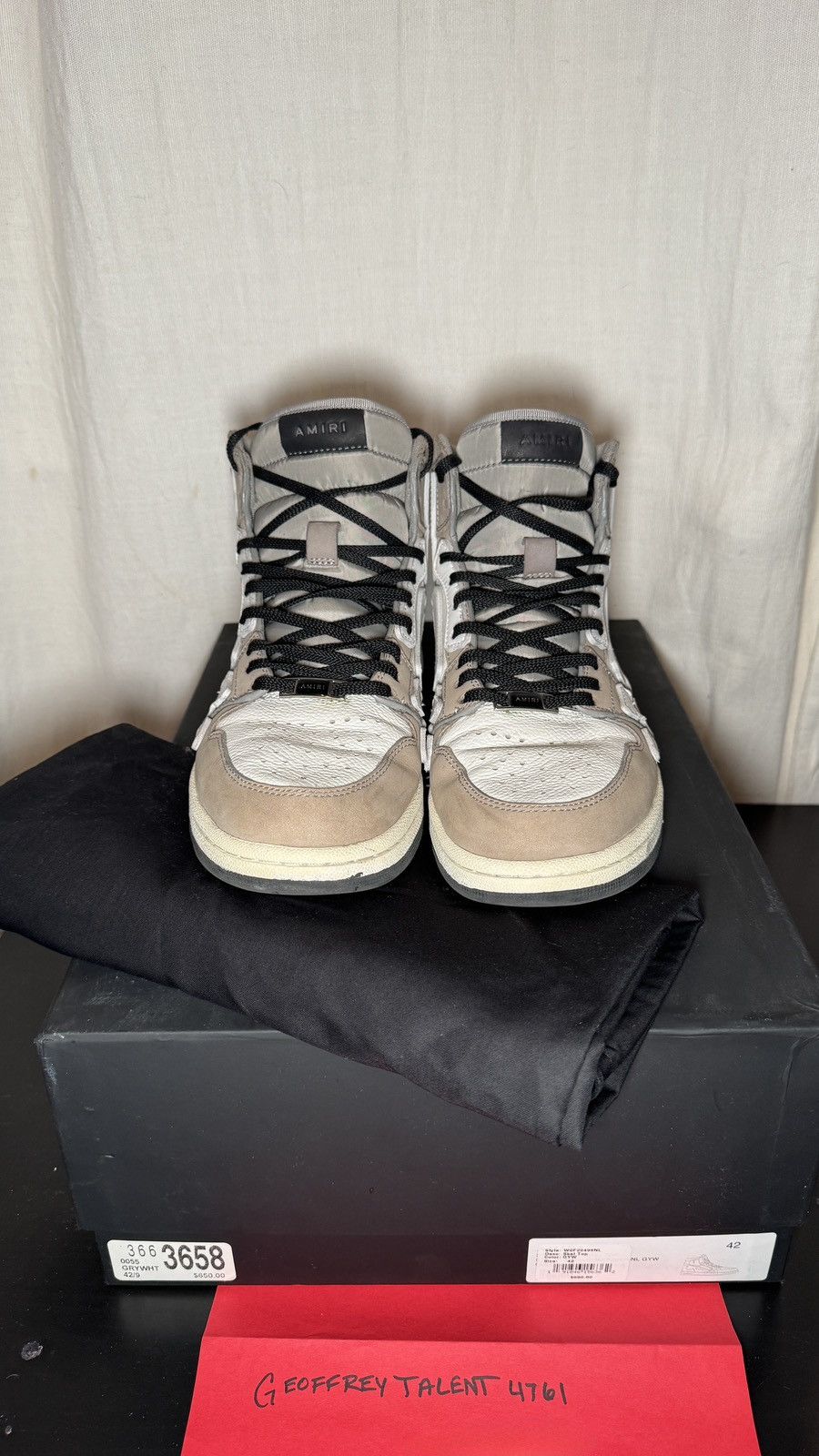 Amiri Amiri Skeleton High 'Slate Grey' - Size 9 US Size US 9 / EU 42 - 1 Thumbnail