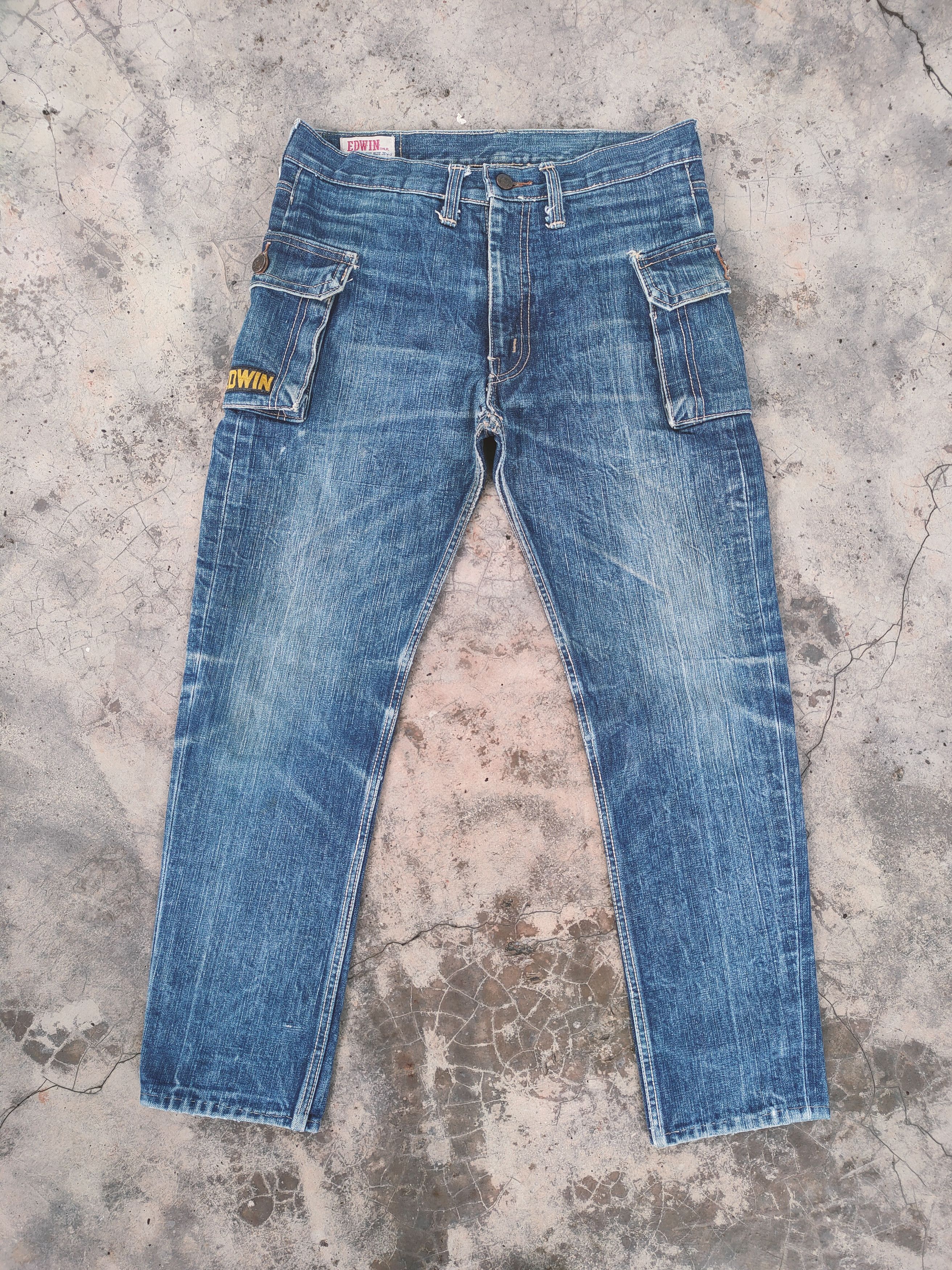 Edwin VINTAGE US EDWIN JEANS DENIM CARGO PANTS Size US 30 / EU 46 - 1 Thumbnail