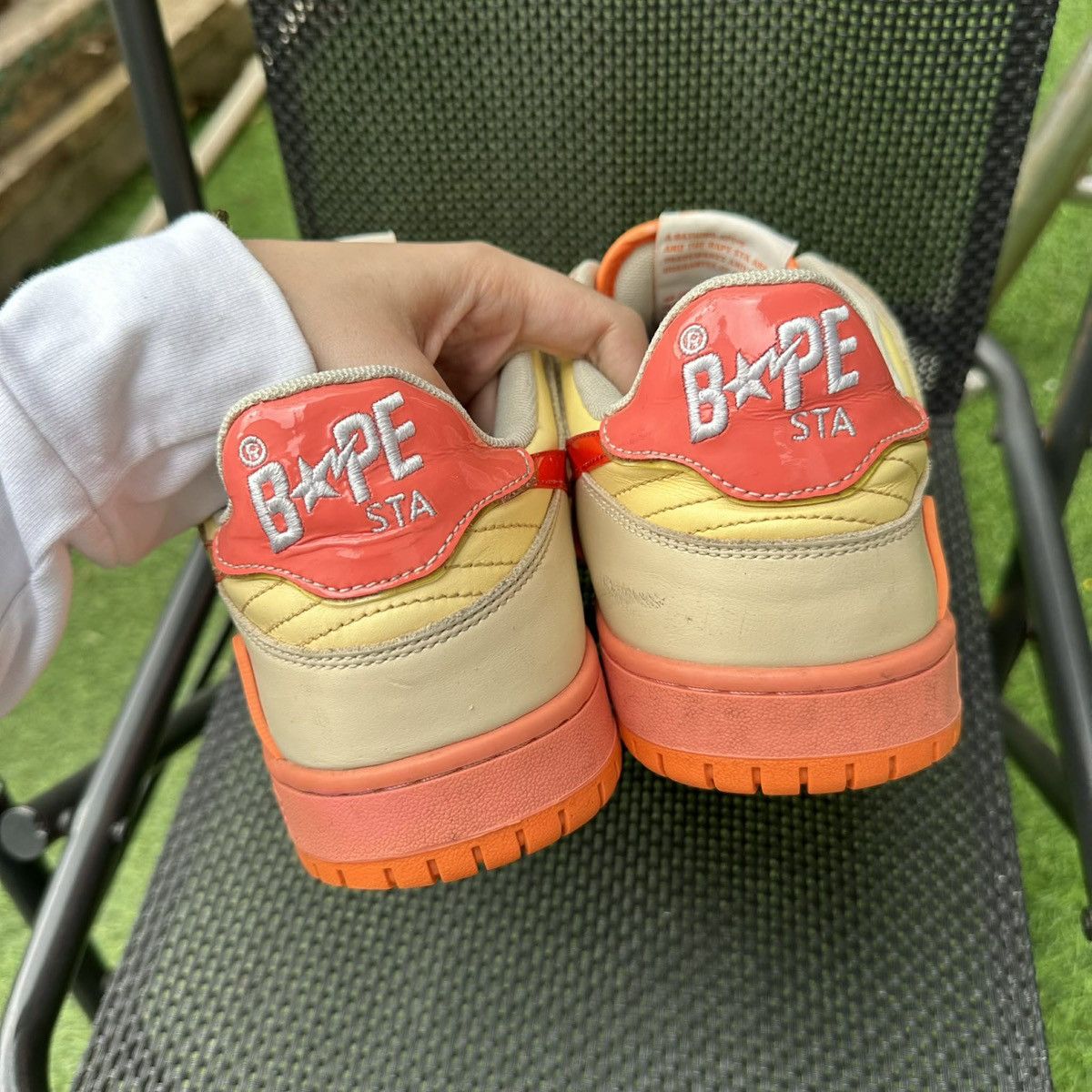 Bape Bape Sta SK8 Low Orange Red Size US 10 / EU 43 - 4 Thumbnail