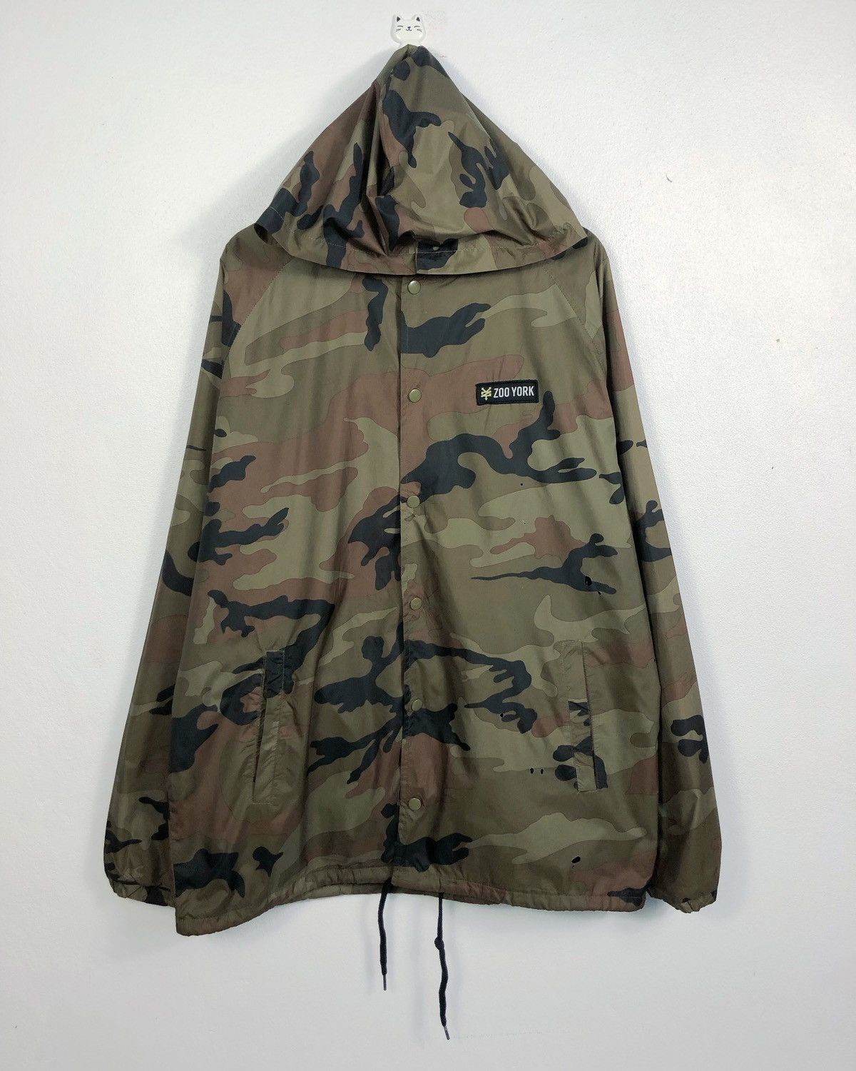 Rare Zoo York Skateboard Camo Zipper Hoodie Jacket