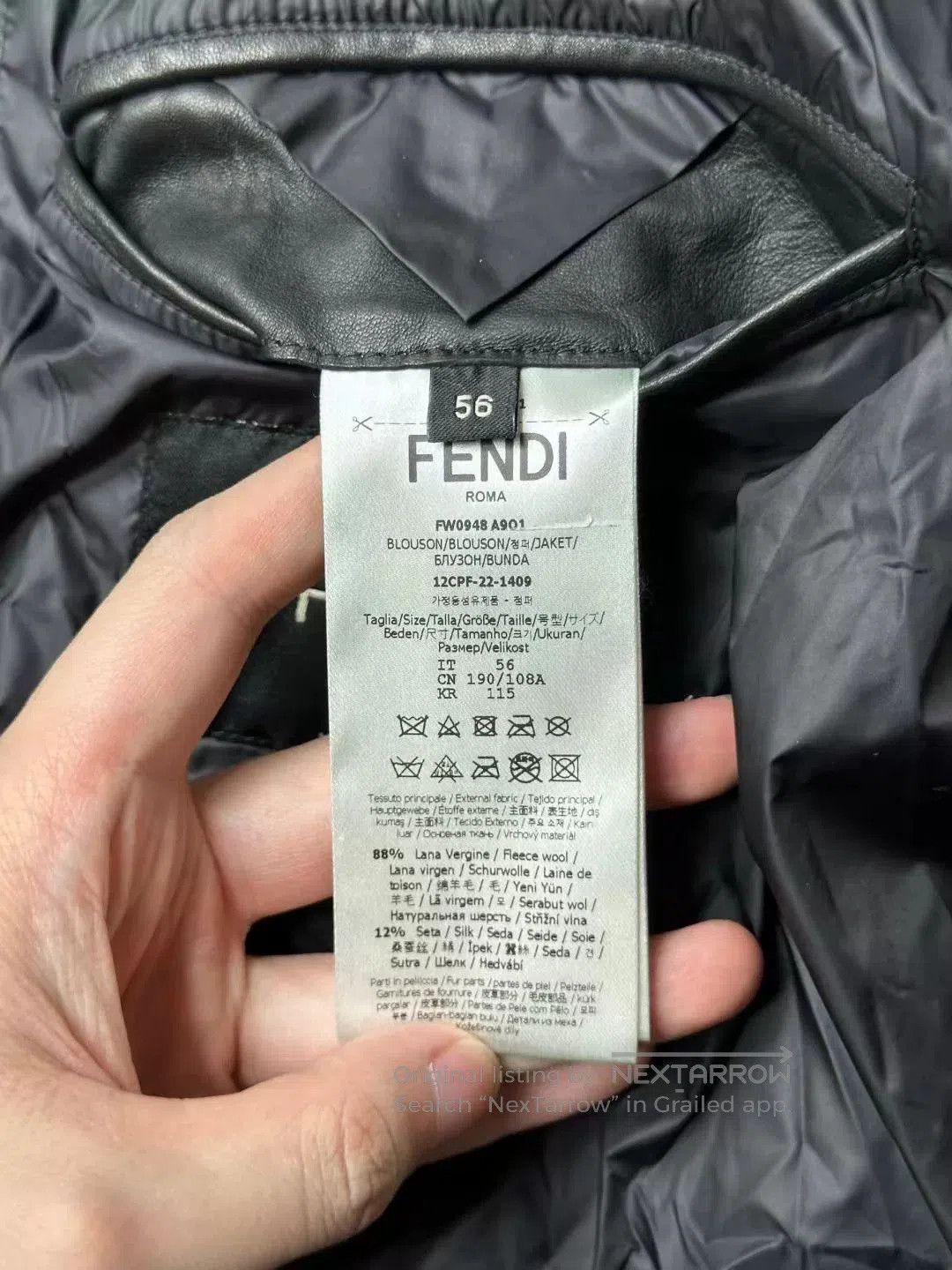 Fendi fendi wool teddy jacket with logo stripe. Size US XXL / EU 58 / 5 - 4 Thumbnail