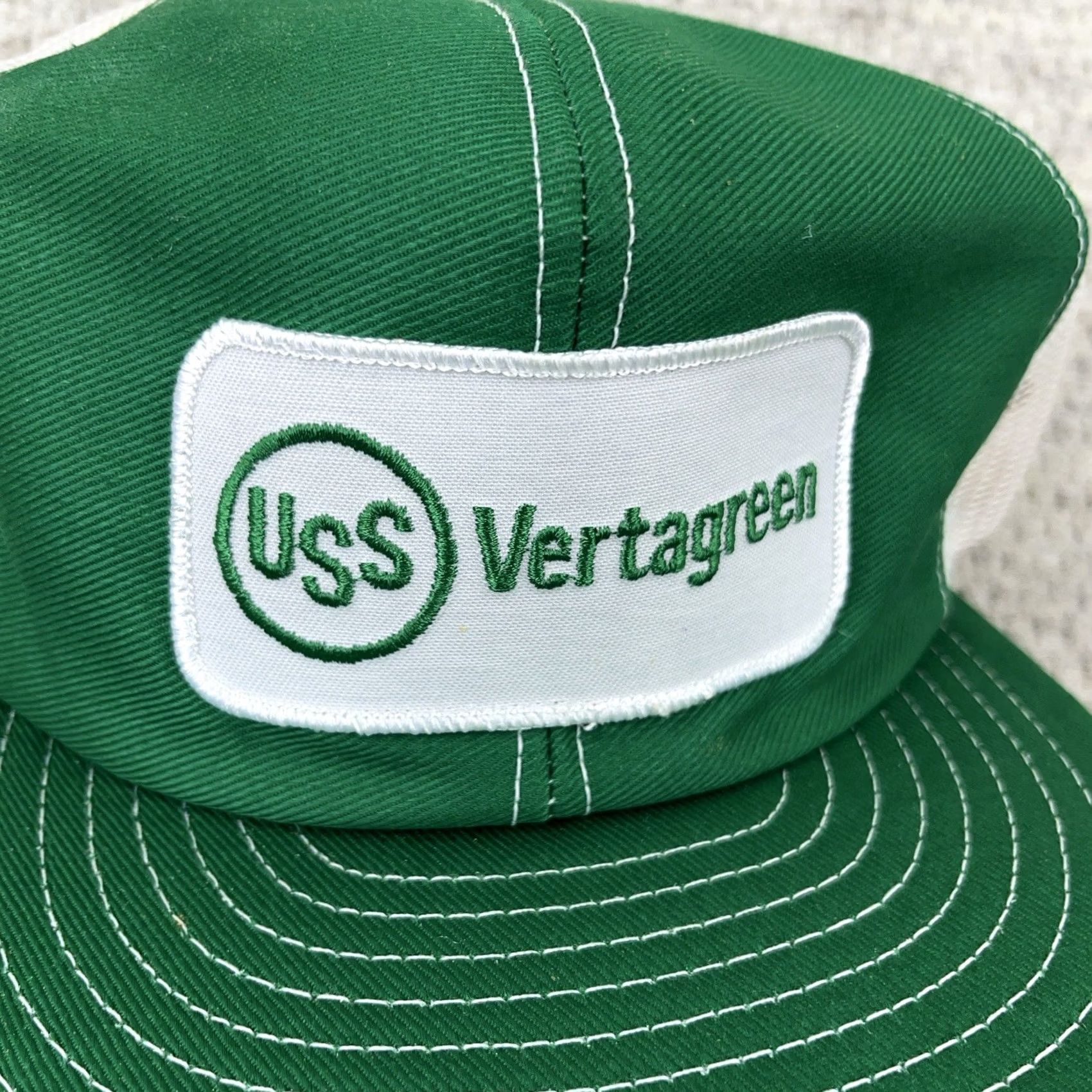 Vintage VINTAGE Louisville MFG Trucker Hat Cap USA 80s Farm Seed Patch Vertagreen Green Adult Mens One Size Size ONE SIZE - 2 Thumbnail