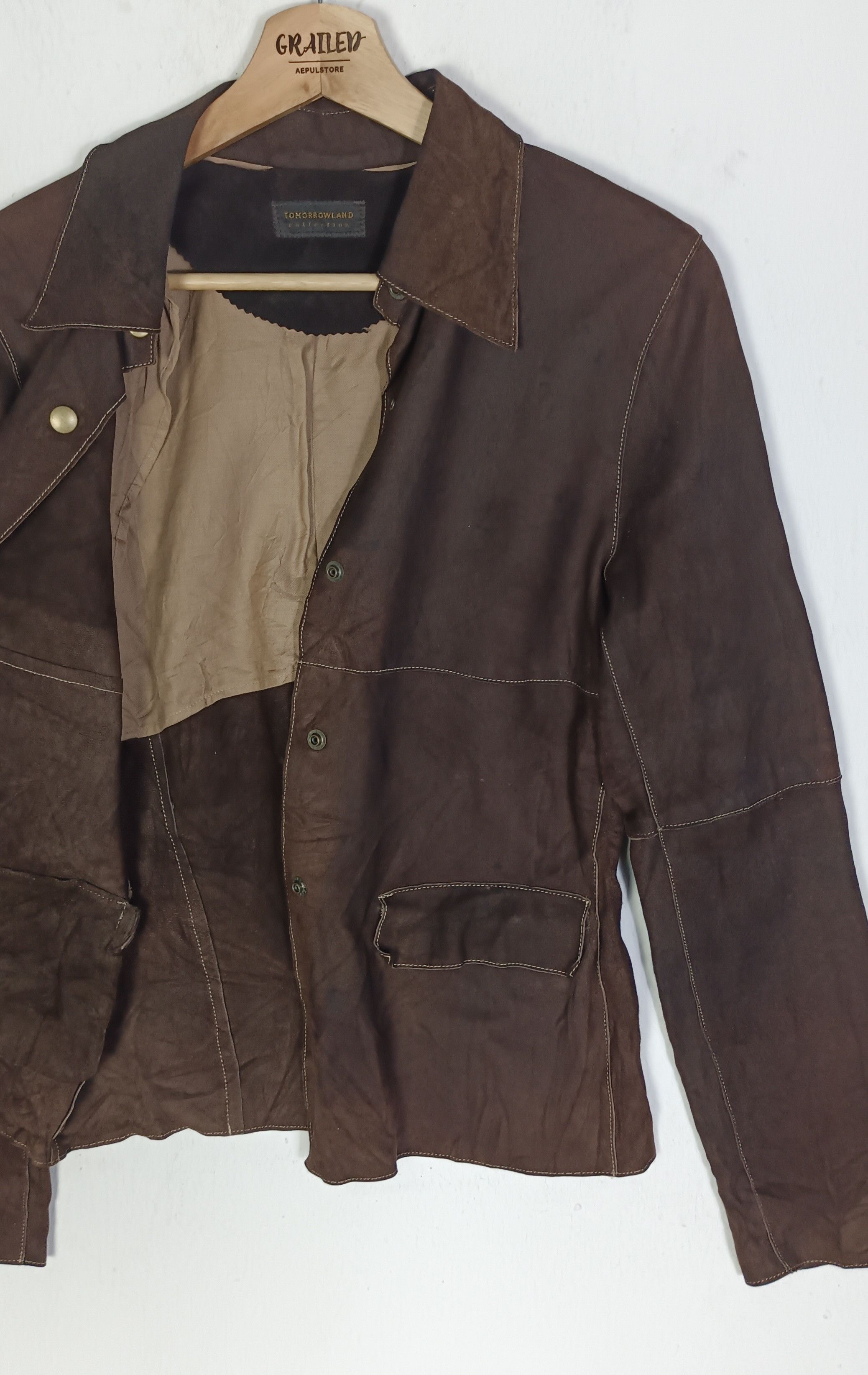 Japanese Brand × Tomorrowland × Vintage Vintage💥Tomorrowland Suede Material Jacket Size US S / EU 44-46 / 1 - 8 Thumbnail
