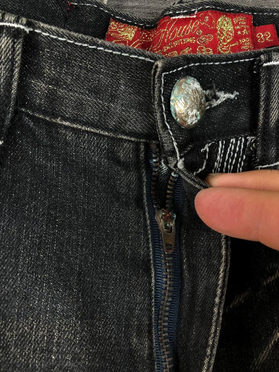 Japanese Brand Vintage Denim Jeans Japanese Crazy Distressed Faded Pants Size US 32 / EU 48 - 6 Thumbnail