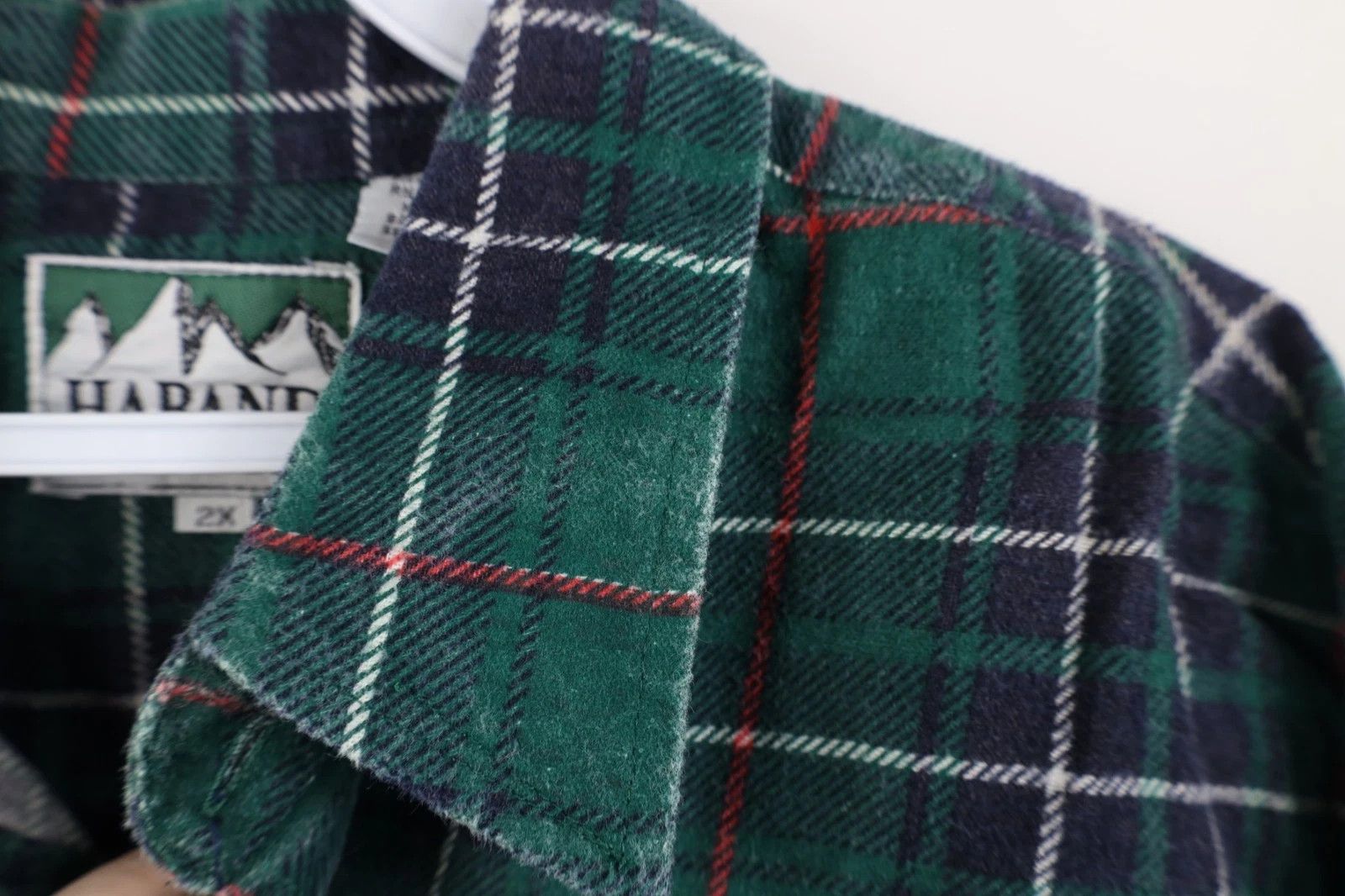 Vintage Vintage 90s Streetwear Flannel Collared Button Shirt Plaid Size US XXL / EU 58 / 5 - 6 Thumbnail