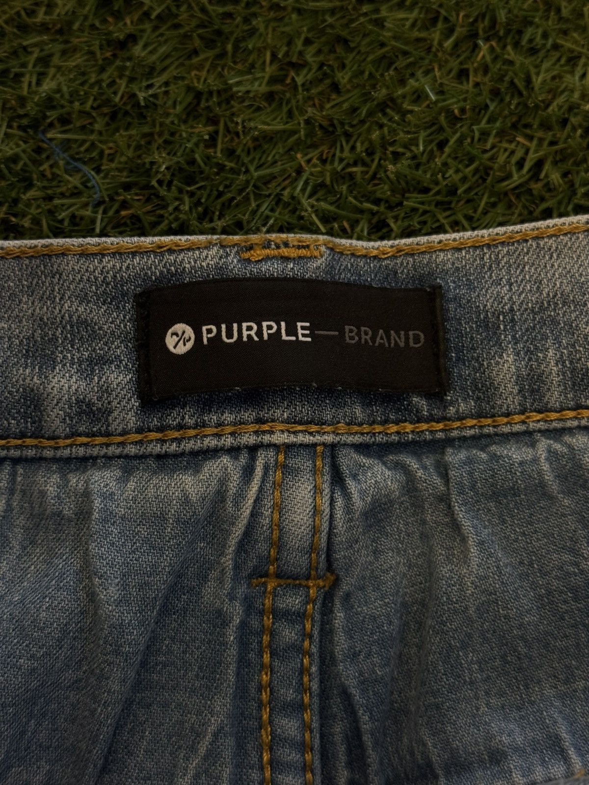 Purple Purple Denim Jeans Size 33 Messy Look 🧼 Size US 33 - 8 Thumbnail